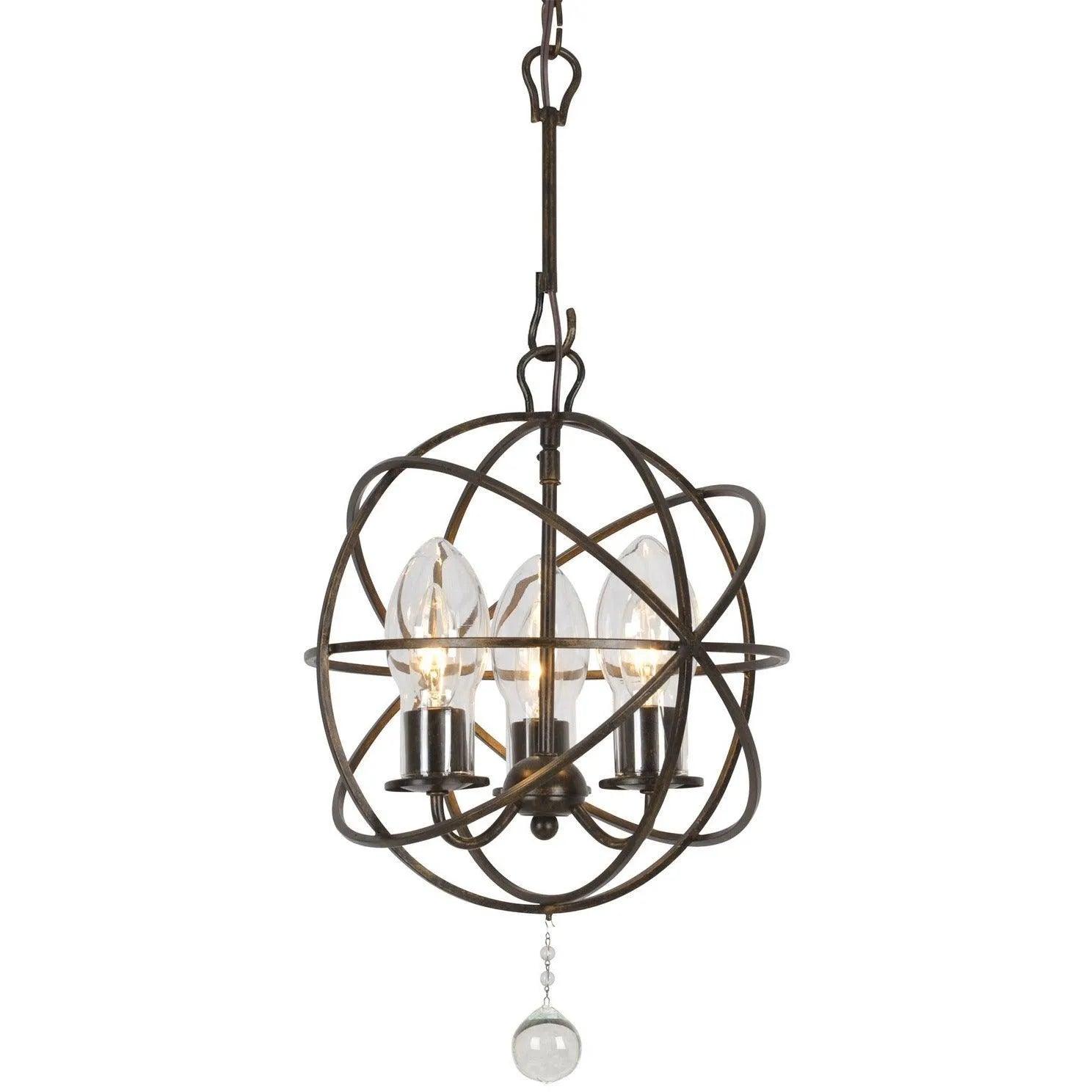 Crystorama - Solaris Three Light Outdoor Chandelier - SOL-9325-EB - Canada Light Shop