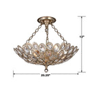 Crystorama - Sterling Three Light Ceiling Mount - 7584-DT_CEILING - Canada Light Shop