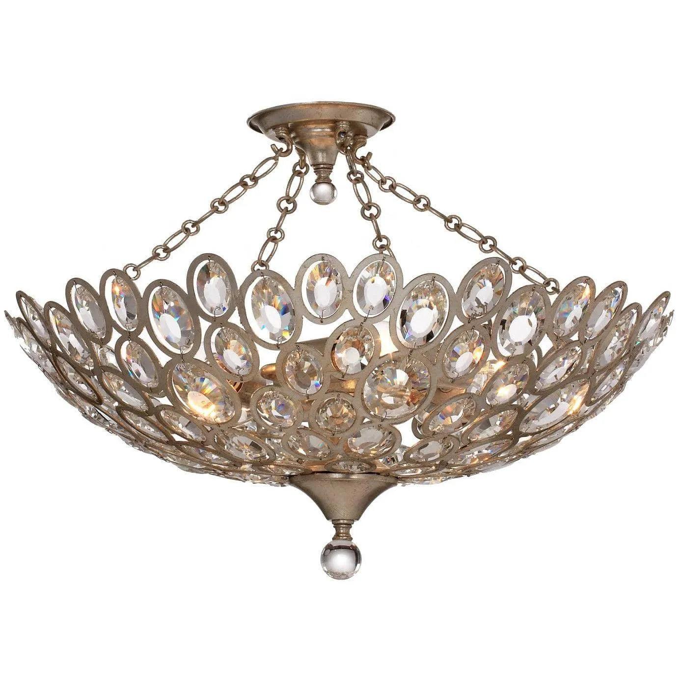 Crystorama - Sterling Three Light Ceiling Mount - 7584-DT_CEILING - Canada Light Shop