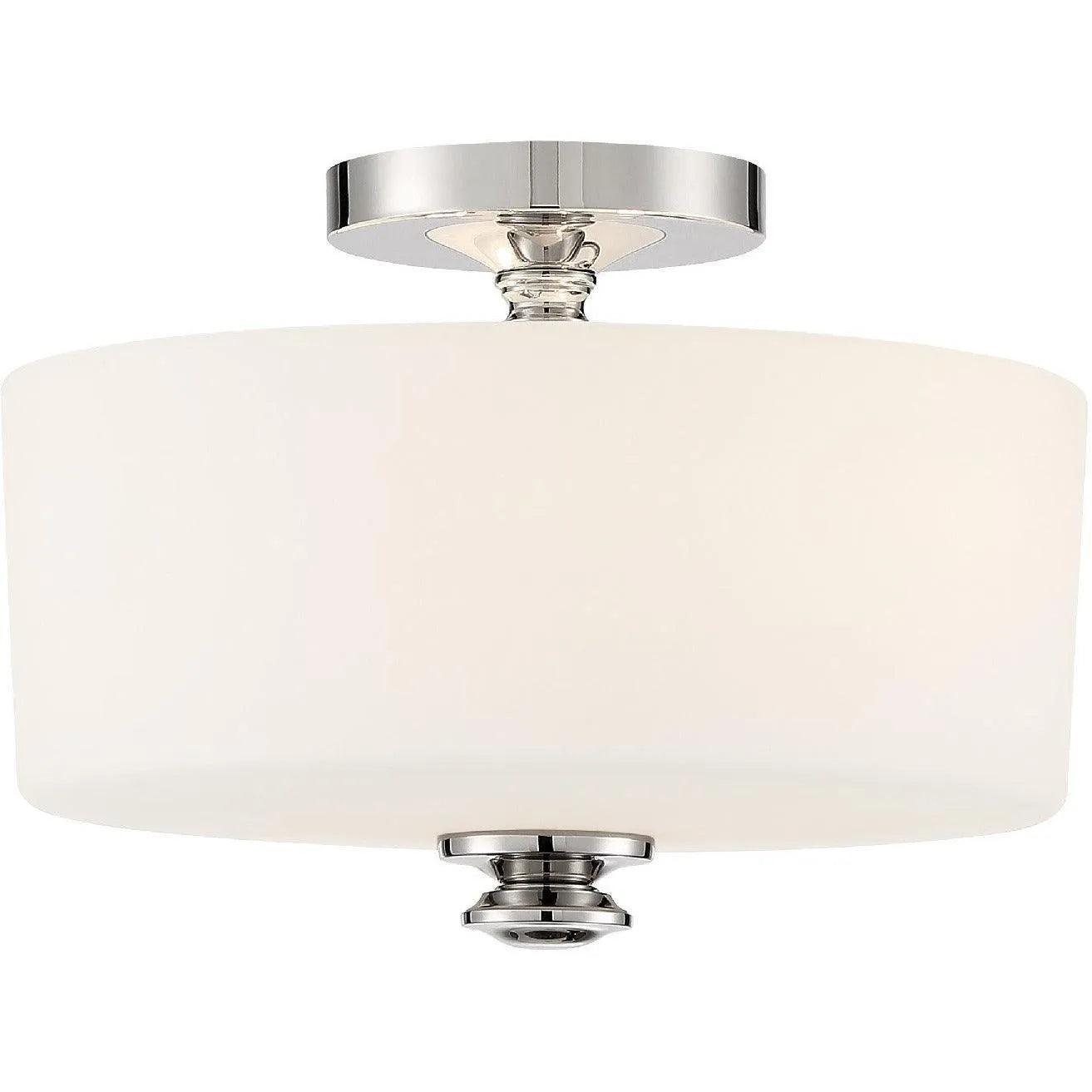 Crystorama - Travis Two Light Ceiling Mount - TRA-A3302-PN - Canada Light Shop
