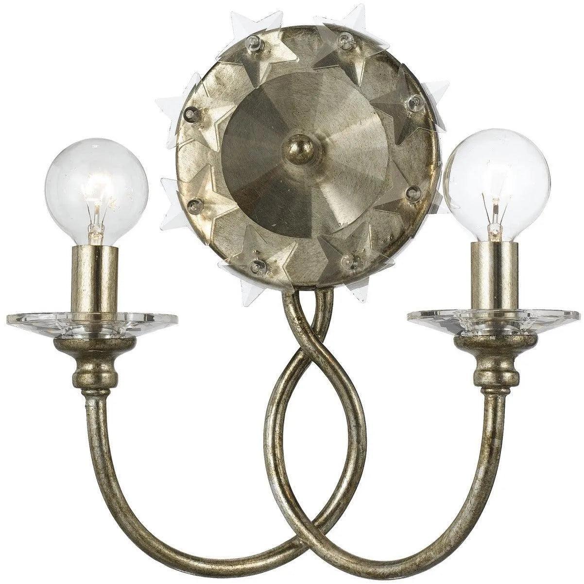 Crystorama - Willow Two Light Wall Mount - 442-SA - Canada Light Shop