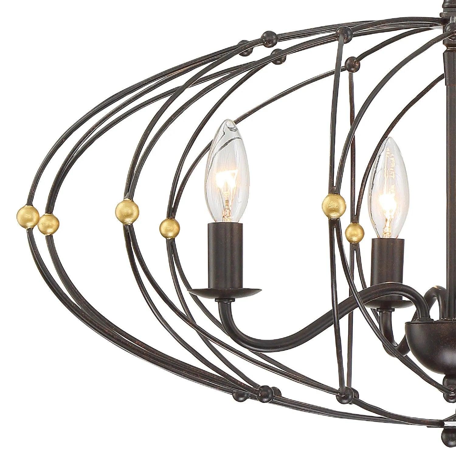 Crystorama - Zucca Four Light Chandelier - ZUC-A9034-EB-GA - Canada Light Shop