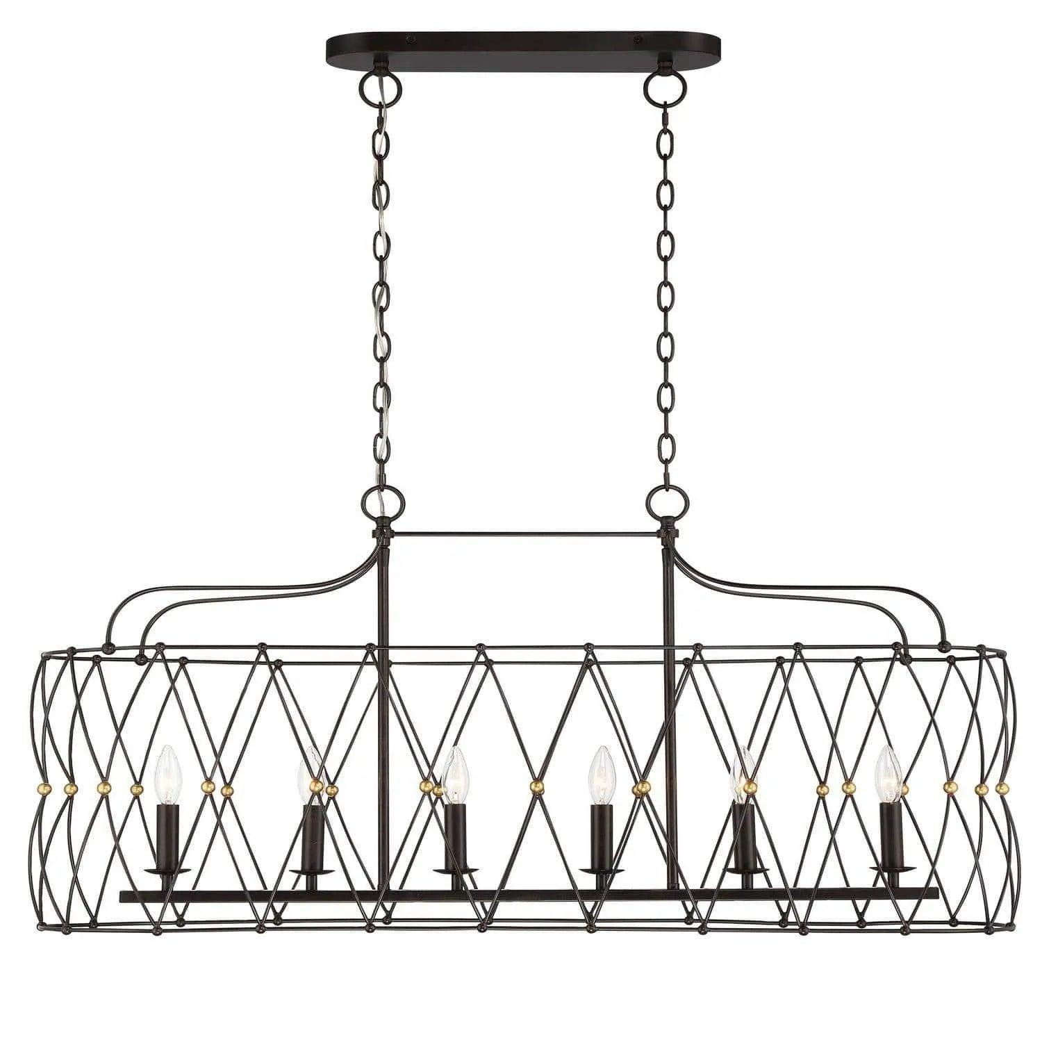 Crystorama - Zucca Linear Chandelier - ZUC-A9037-EB-GA - Canada Light Shop