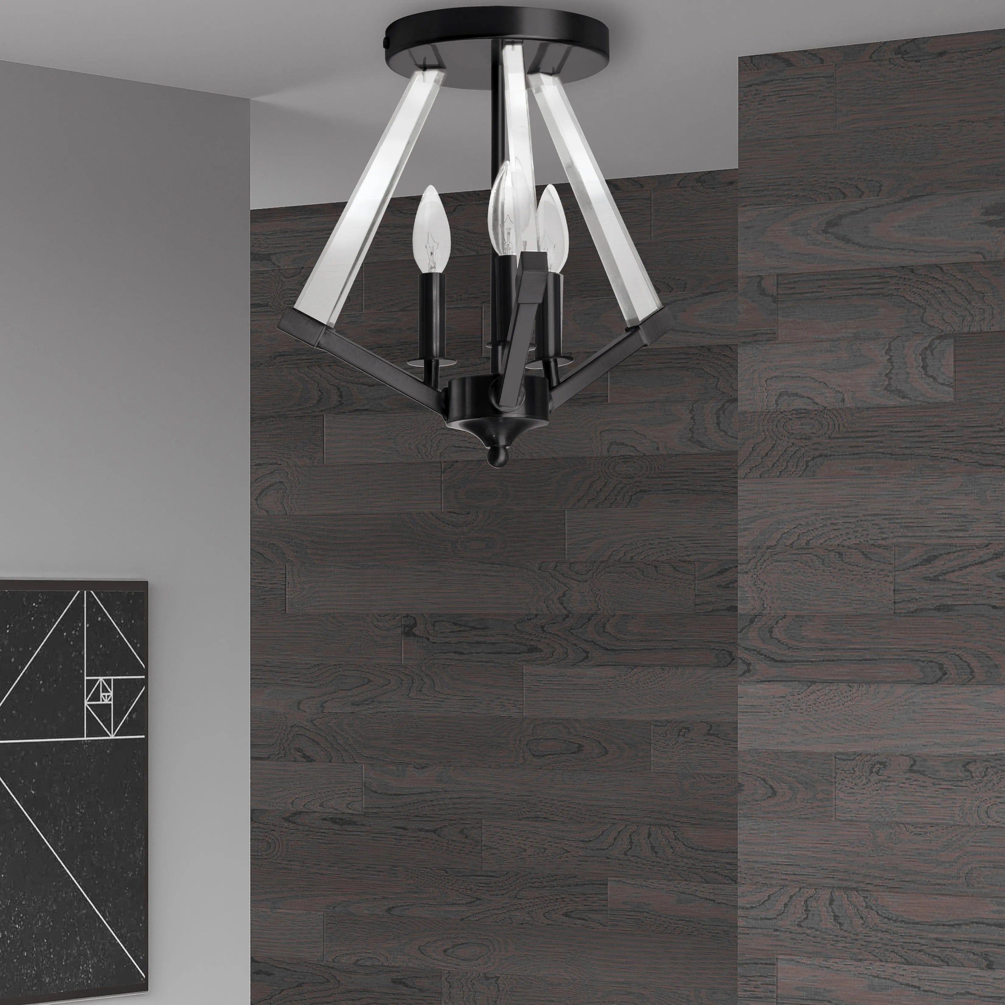 Dainolite - Aalto Semi-Flush Mount - ALT-153SF-MB - Canada Light Shop