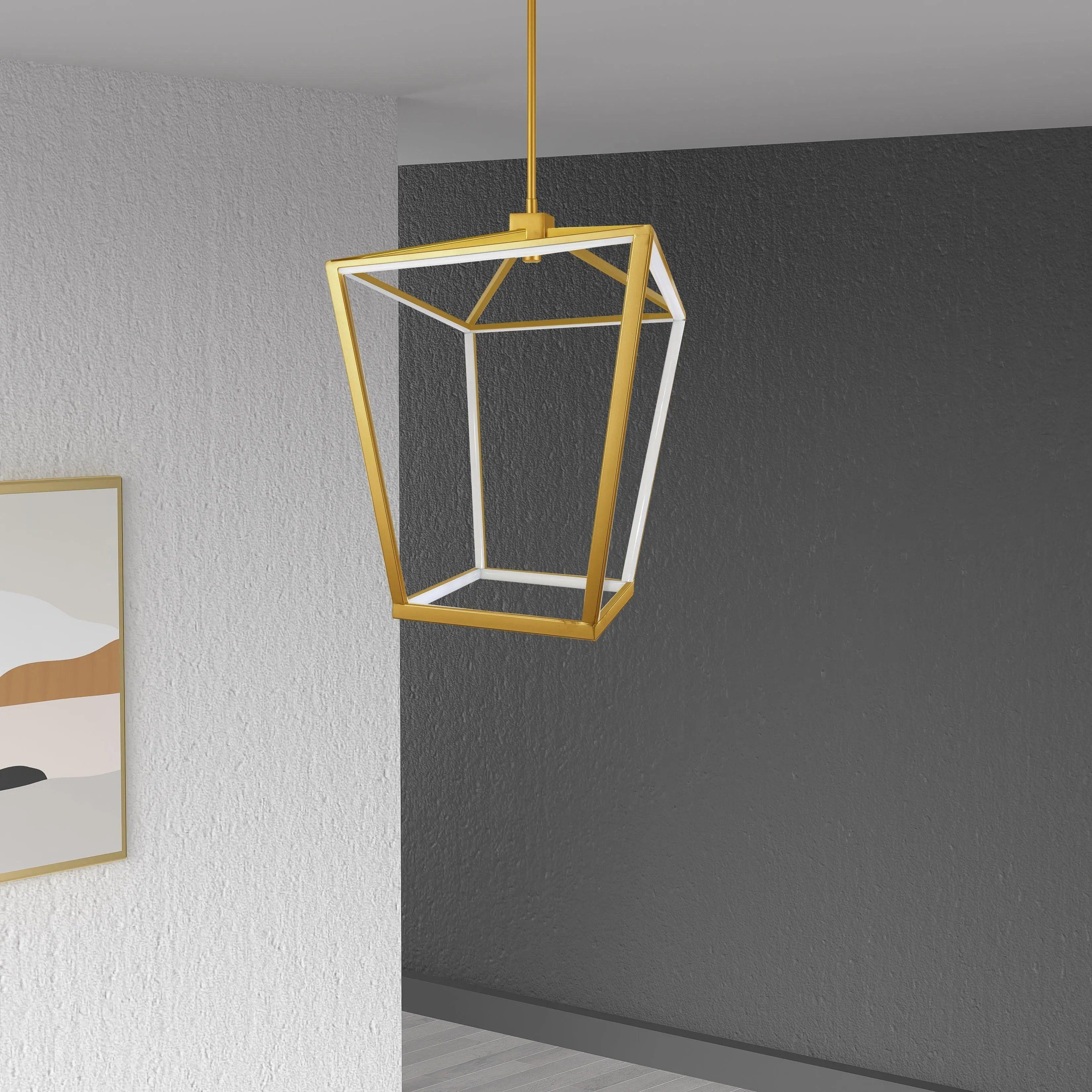 Dainolite - Cage LED Pendant - CAG-2046C-AGB - Canada Light Shop