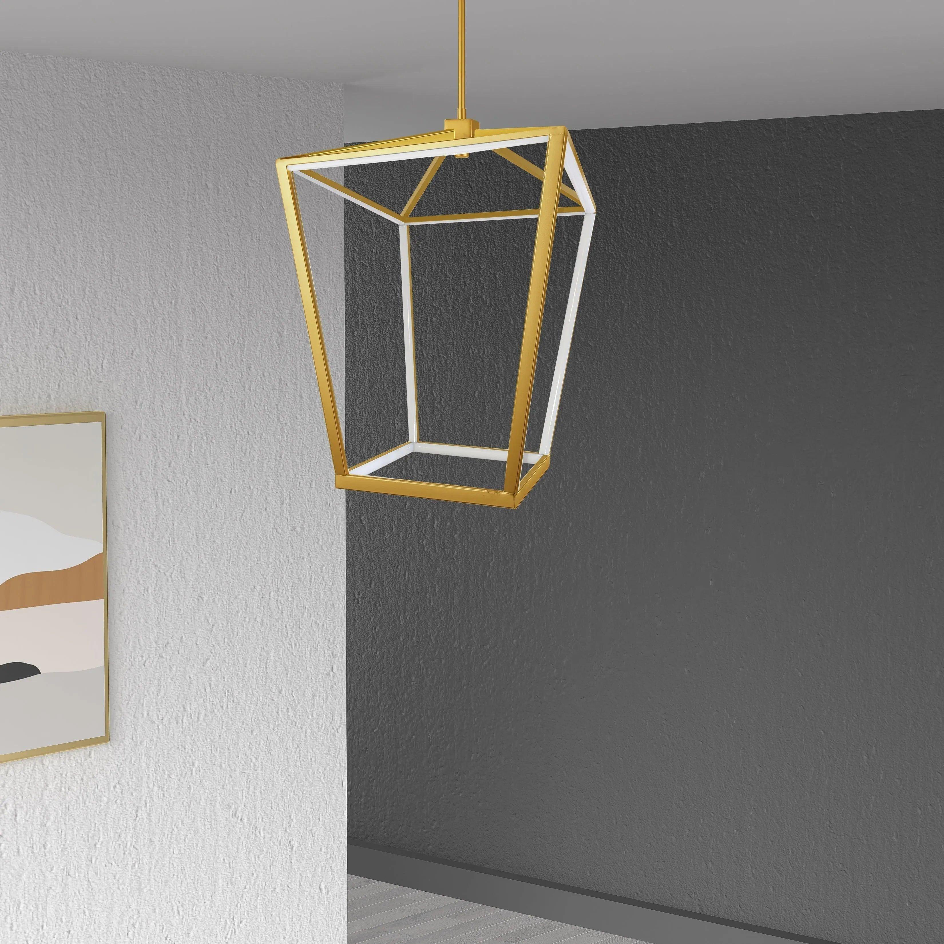 Dainolite - Cage LED Pendant - CAG-2046C-AGB - Canada Light Shop