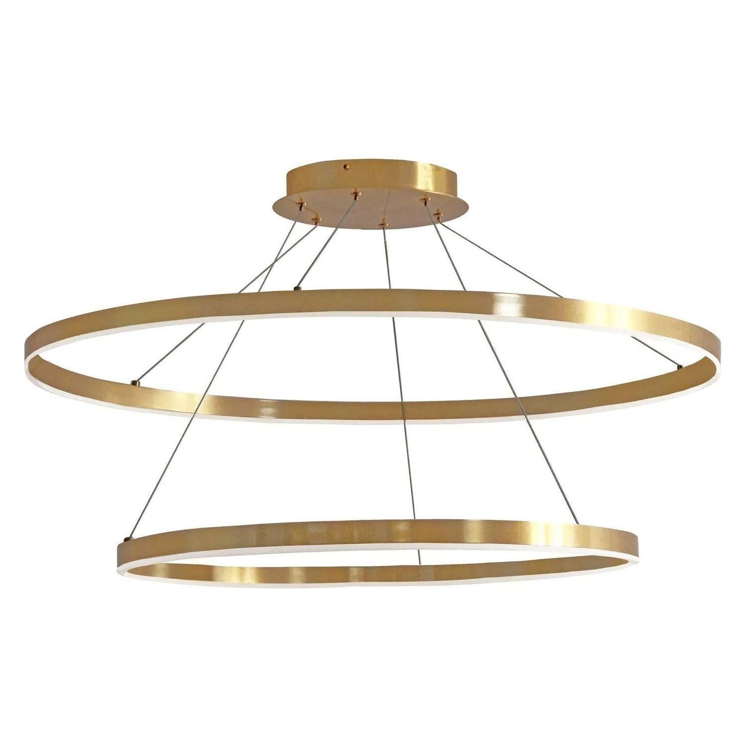 Dainolite - Circulo LED 2 Tier Chandelier - CIR-3397C-AGB - Canada Light Shop