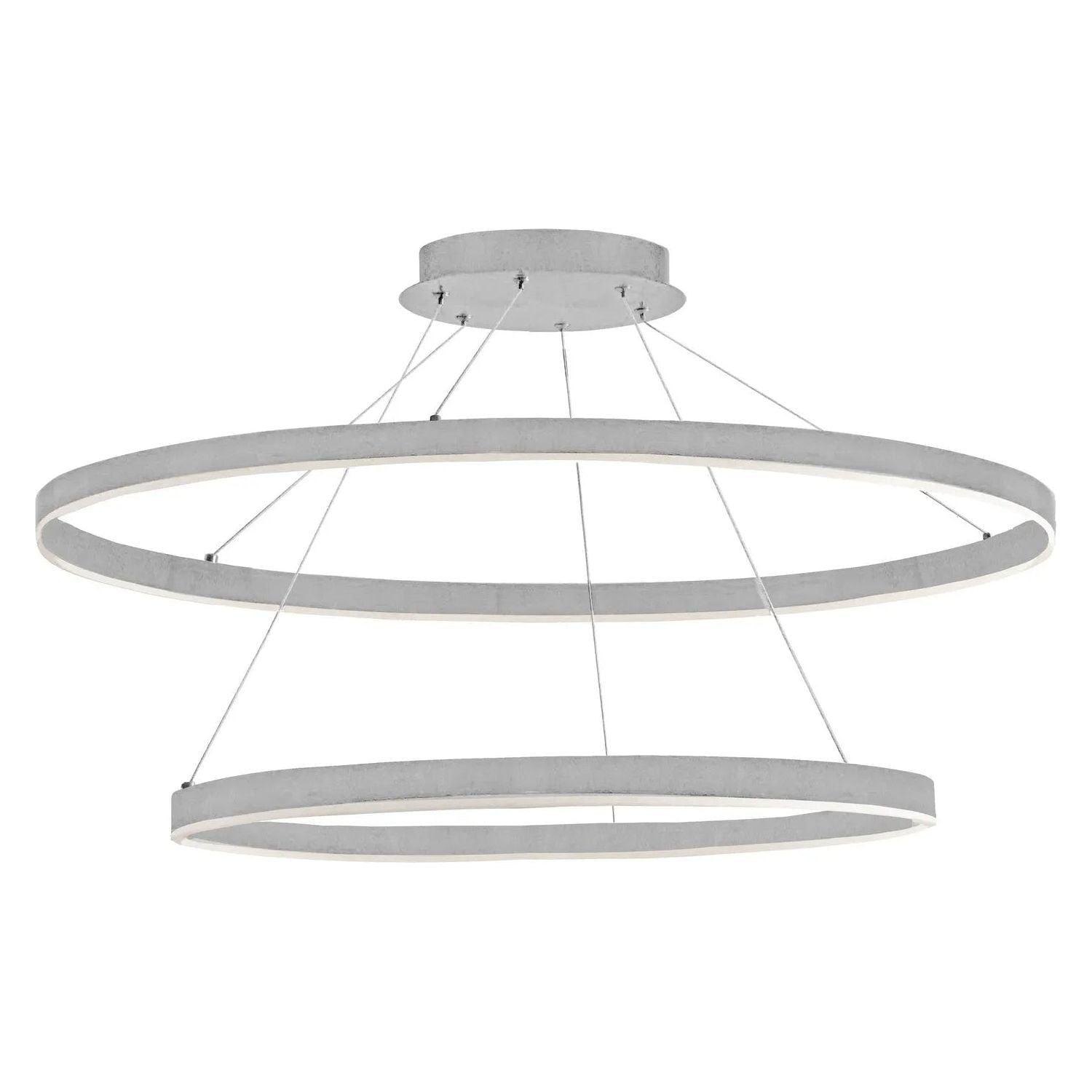 Dainolite - Circulo LED 2 Tier Chandelier - CIR-3397C-SV - Canada Light Shop