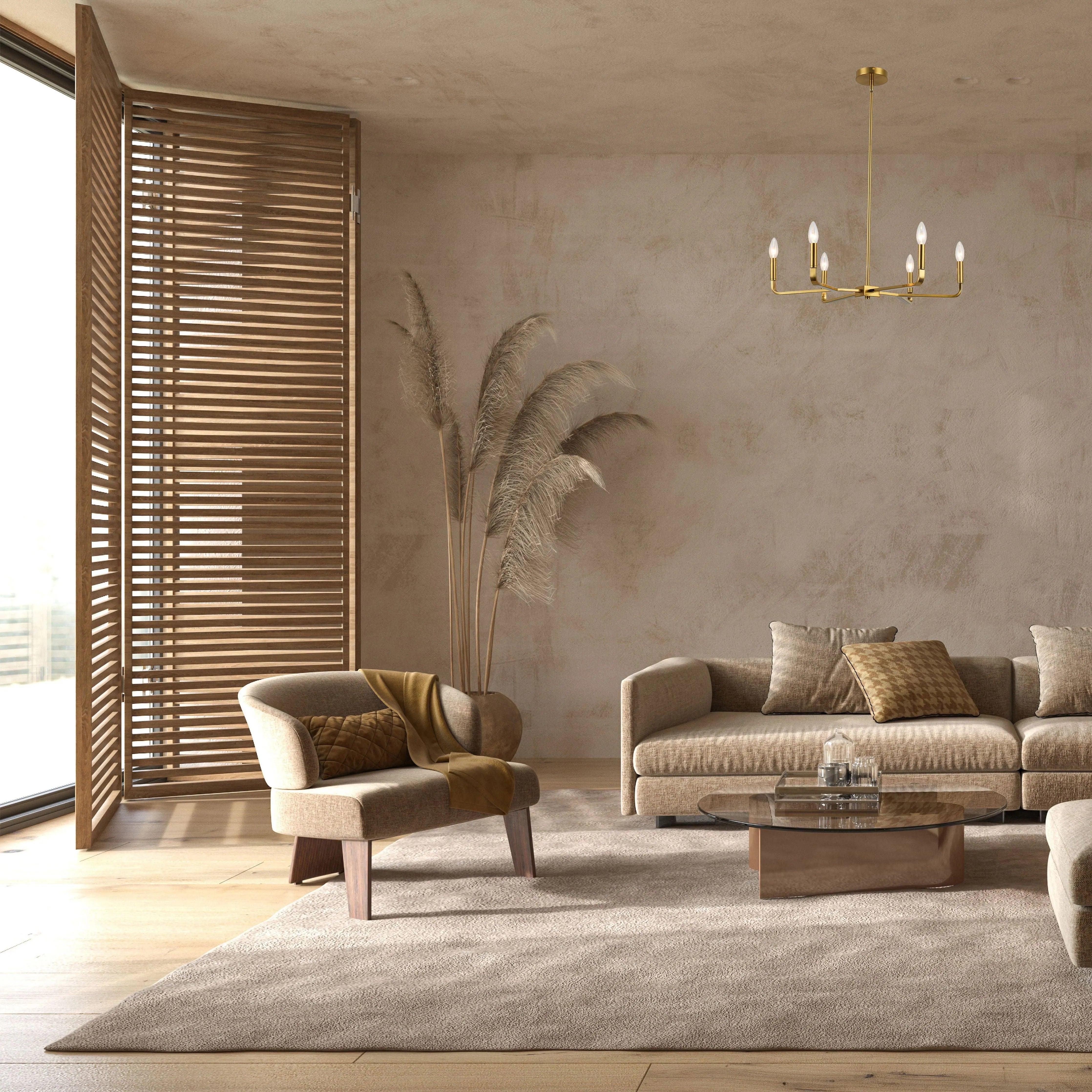 Mitzi - Colette Chandelier - H296812-AGB/BK - Canada Light Shop