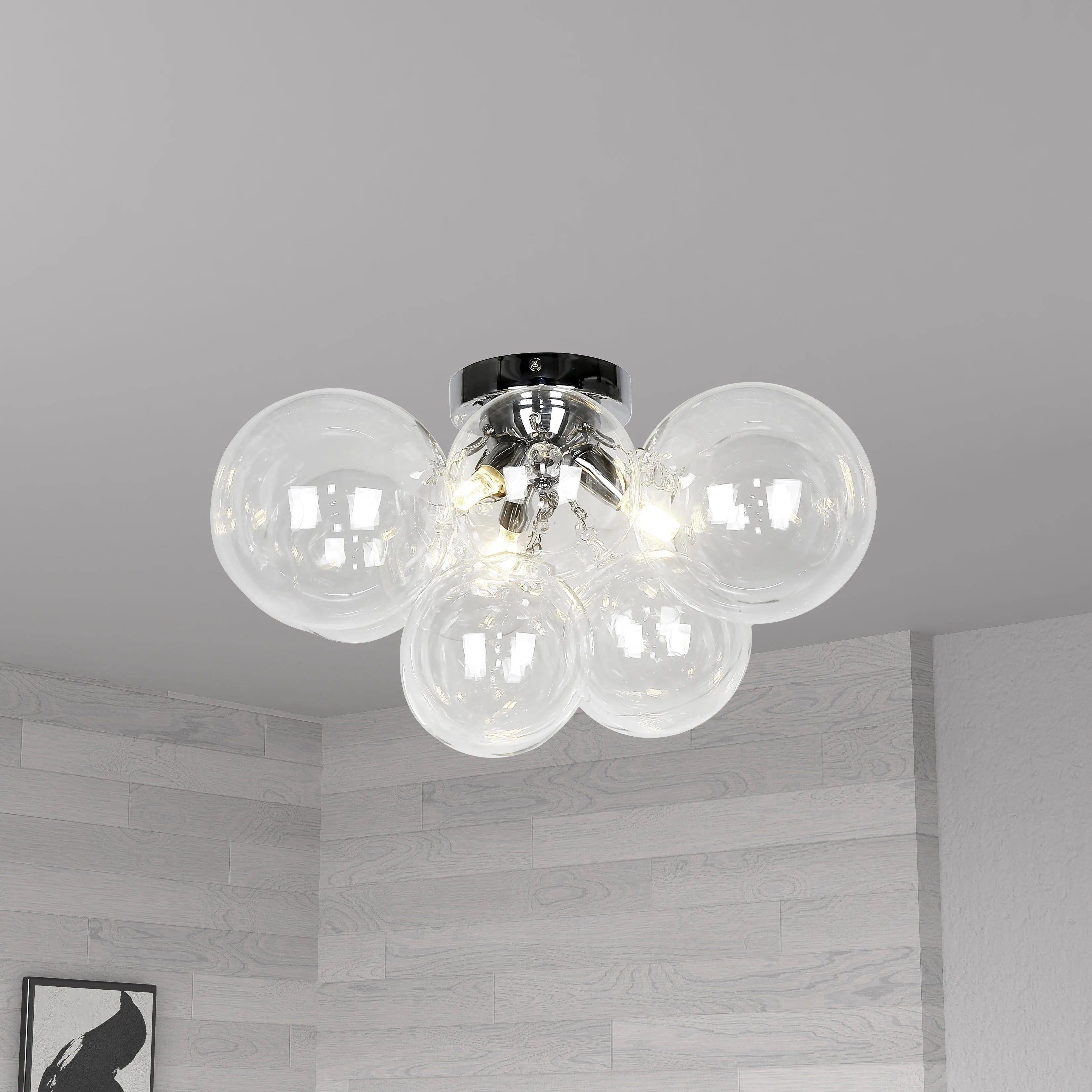Dainolite - Comet Flush Mount - CMT-143FH-CLR-AGB - Canada Light Shop
