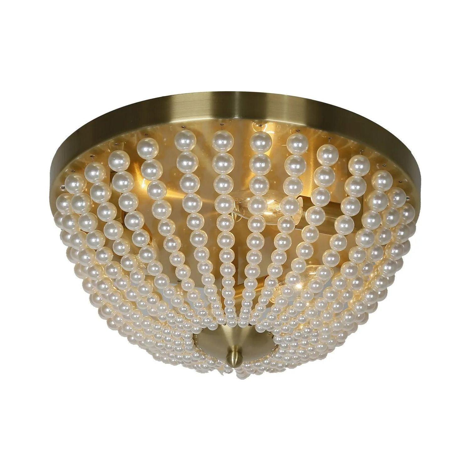Dainolite - Dawson Flush Mount - DAW-143FH-AGB-WH - Canada Light Shop