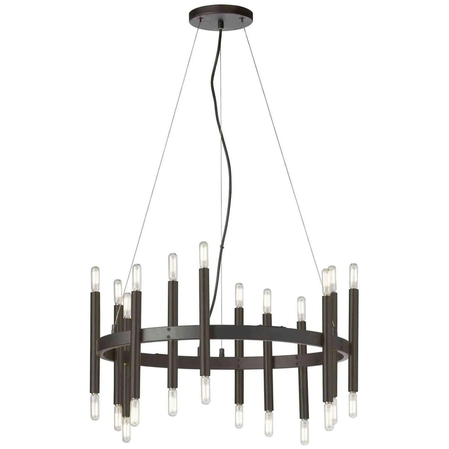Dainolite - Derry Round Chandelier - DER-2424C-MB - Canada Light Shop