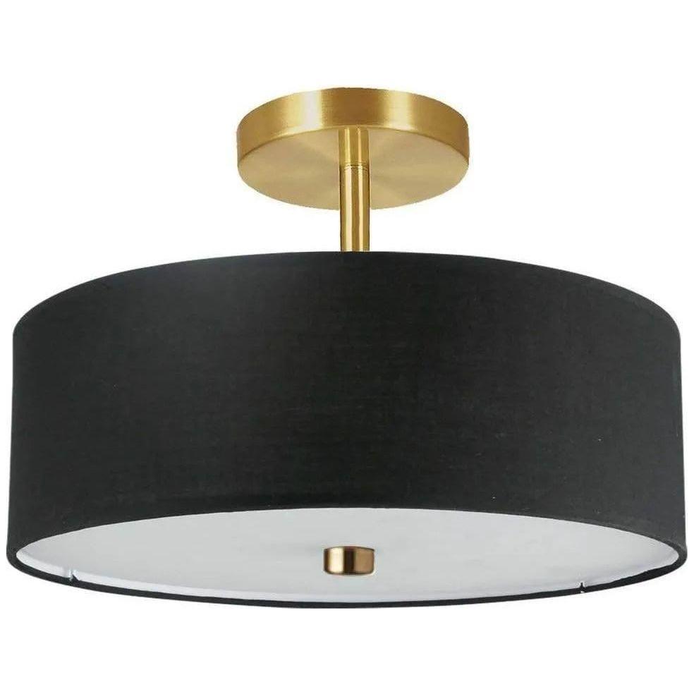 Dainolite - Everly Semi-Flush Mount - 571-143SF-AGB-BK - Canada Light Shop