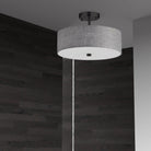 Dainolite - Everly Semi-Flush Mount - 571-143SF-AGB-BK - Canada Light Shop