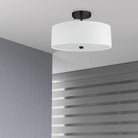 Dainolite - Everly Semi-Flush Mount - 571-143SF-AGB-BK - Canada Light Shop