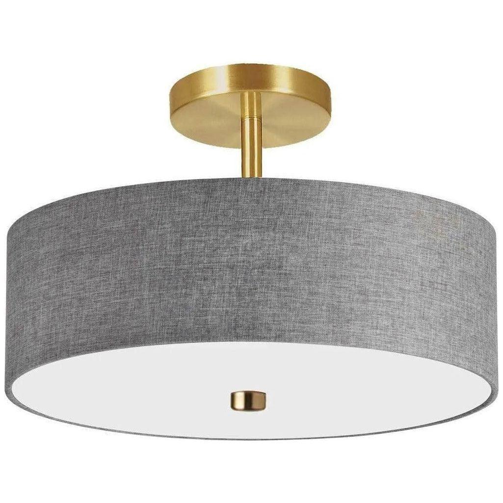 Dainolite - Everly Semi-Flush Mount - 571-143SF-AGB-GRY - Canada Light Shop