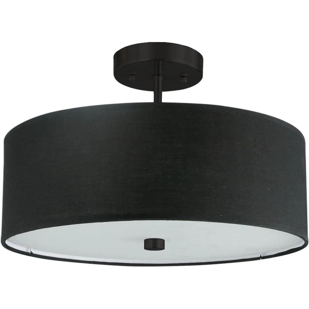 Dainolite - Everly Semi-Flush Mount - 571-143SF-MB-BK - Canada Light Shop