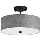 Dainolite - Everly Semi-Flush Mount - 571-143SF-MB-GRY - Canada Light Shop