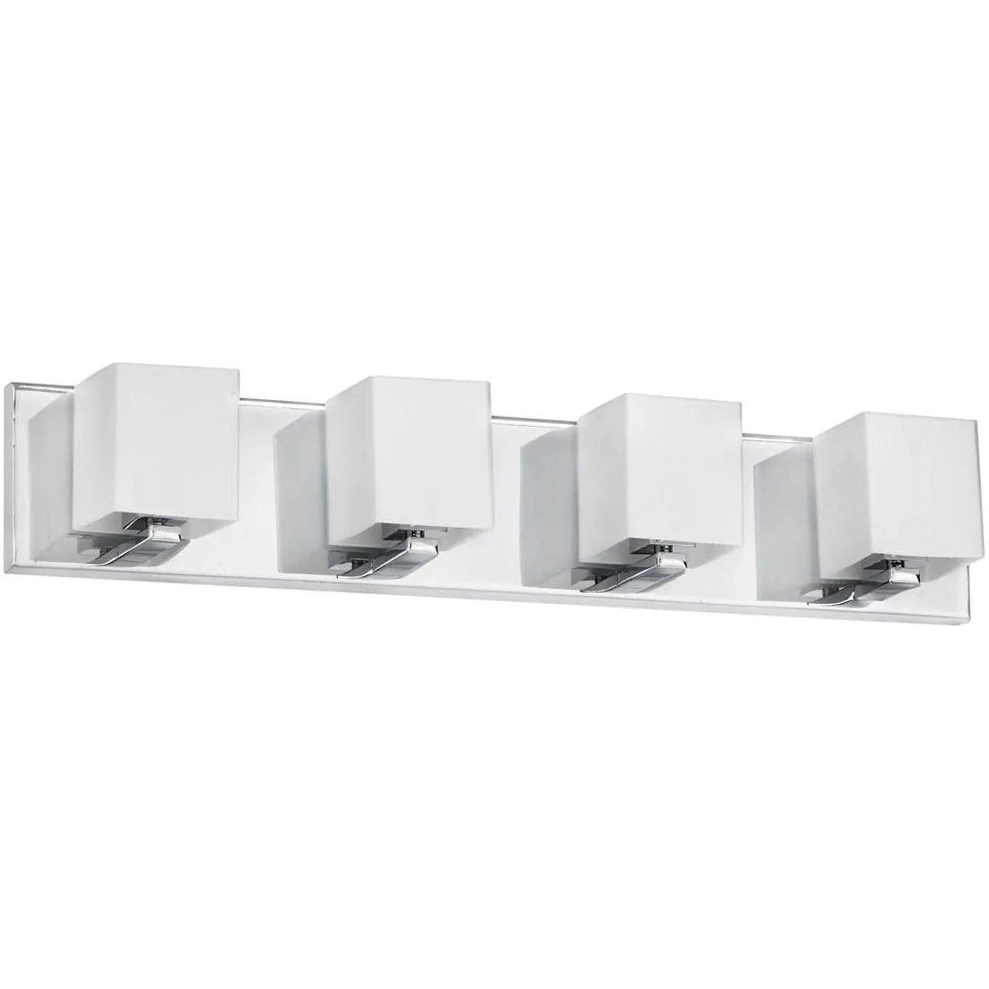 Dainolite - Frosted Glass Vanity Light - V1230-4W-PC - Canada Light Shop