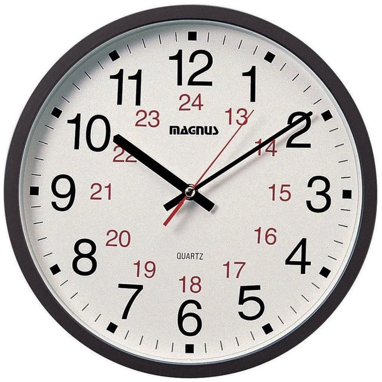 Dainolite - Magnus Wall Clock - 22502-BK - Canada Light Shop