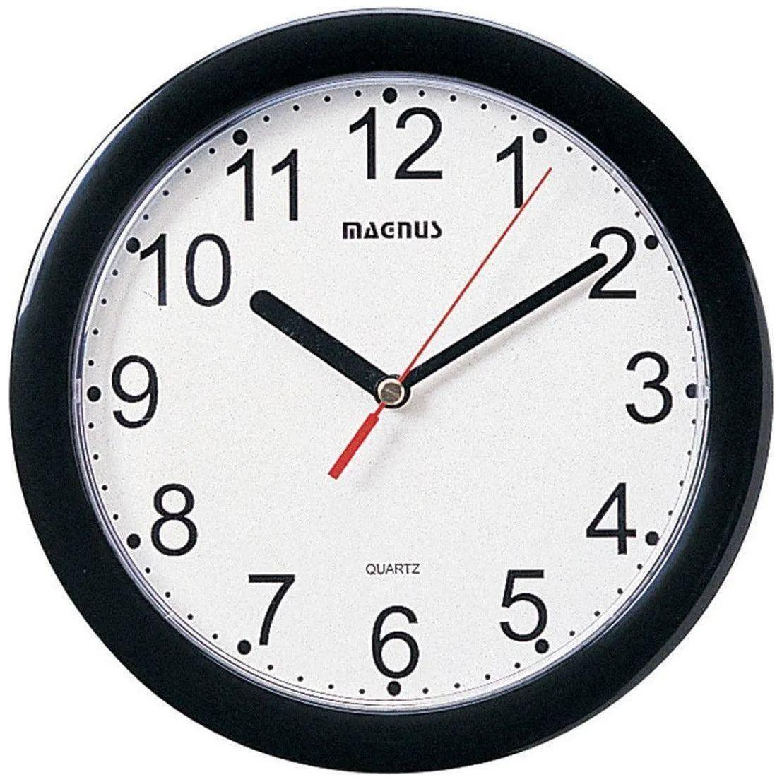 Dainolite - Magnus Wall Clock - 24003-BK - Canada Light Shop