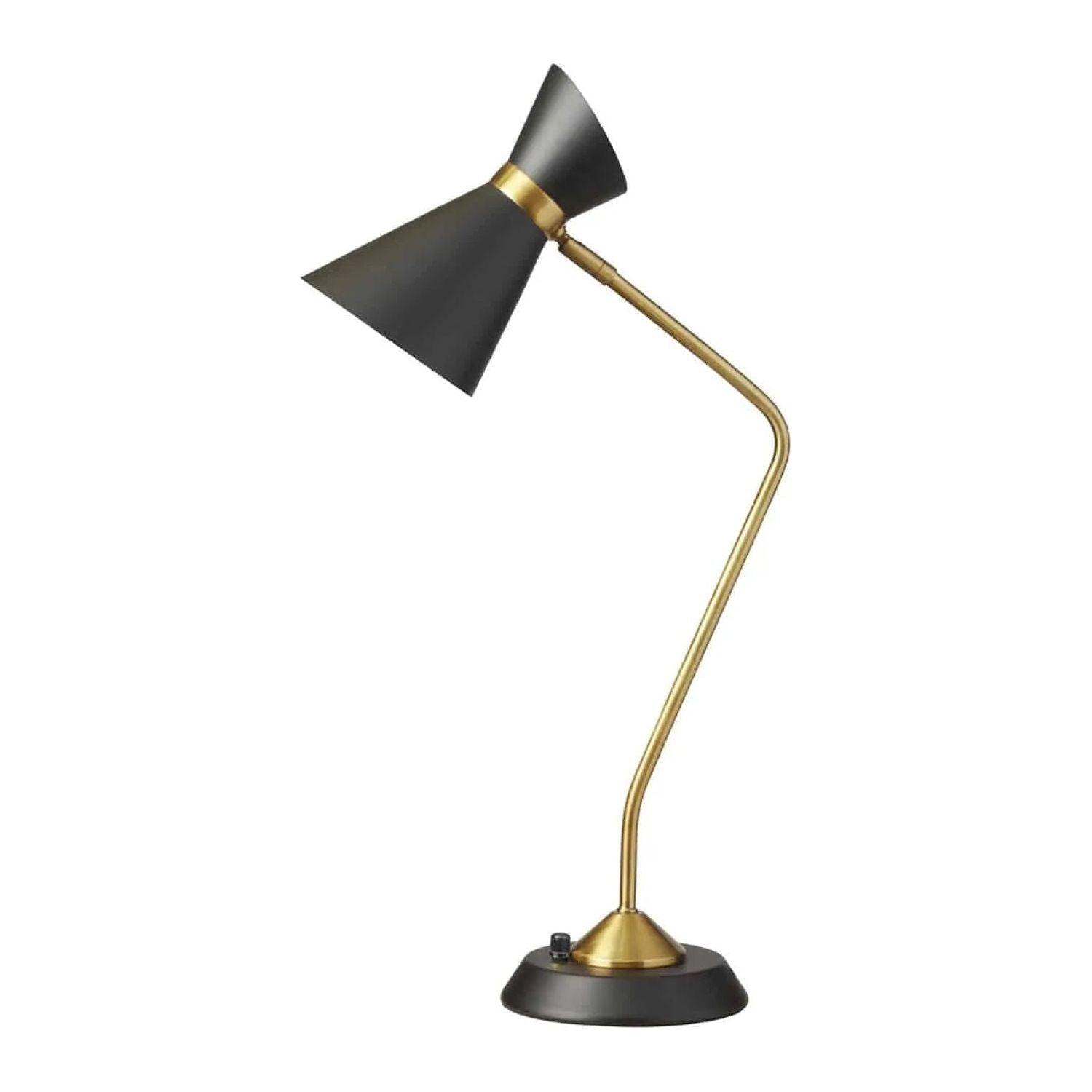 Dainolite - Mid Century Modern Table Lamp - 1679T-BK-VB - Canada Light Shop
