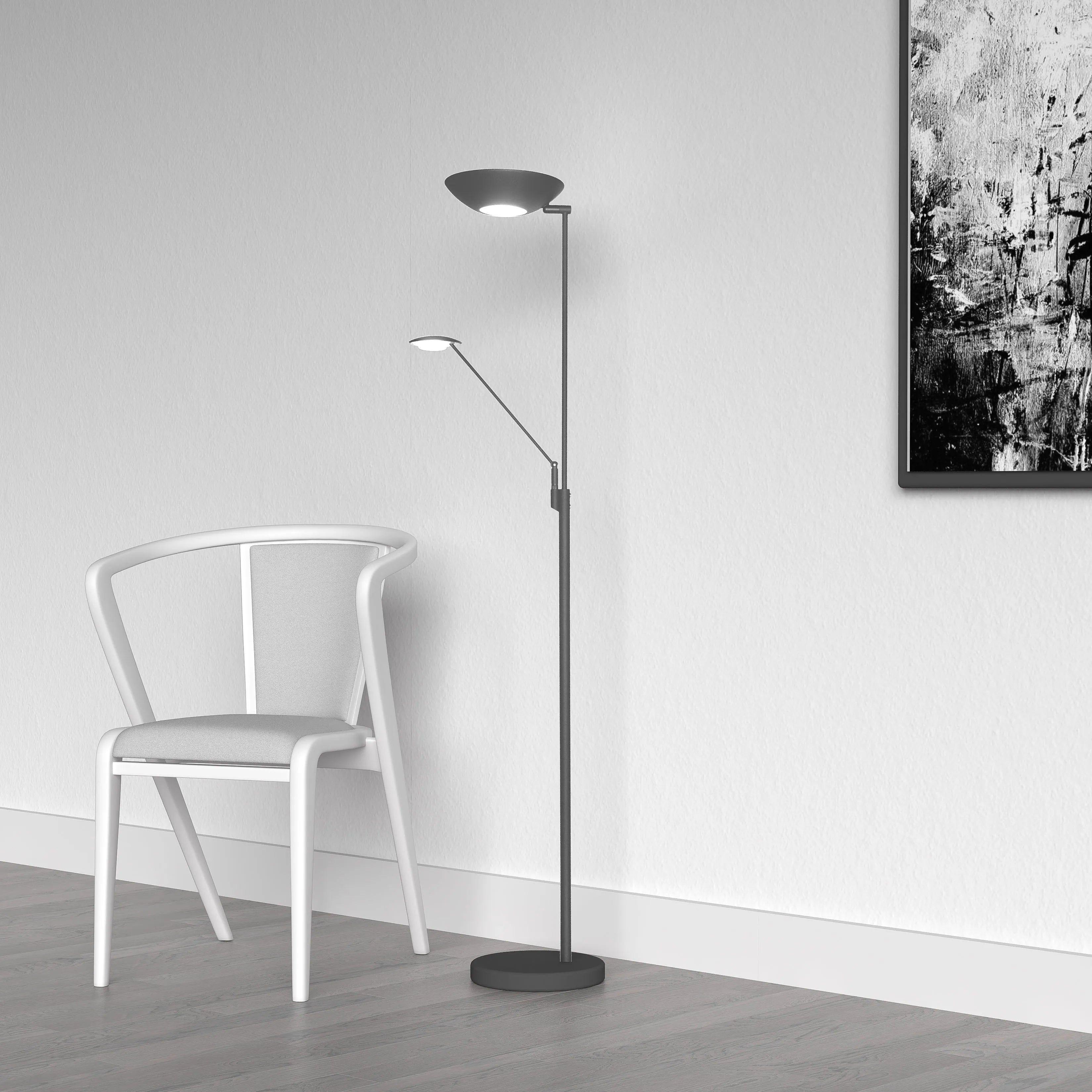 Dainolite - Mother & Son LED Floor Lamp - 170LEDF-BK - Canada Light Shop
