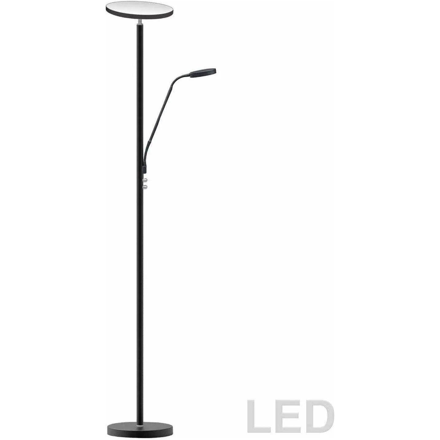 Dainolite - Mother & Son LED Floor Lamp - 801LEDF-SB - Canada Light Shop