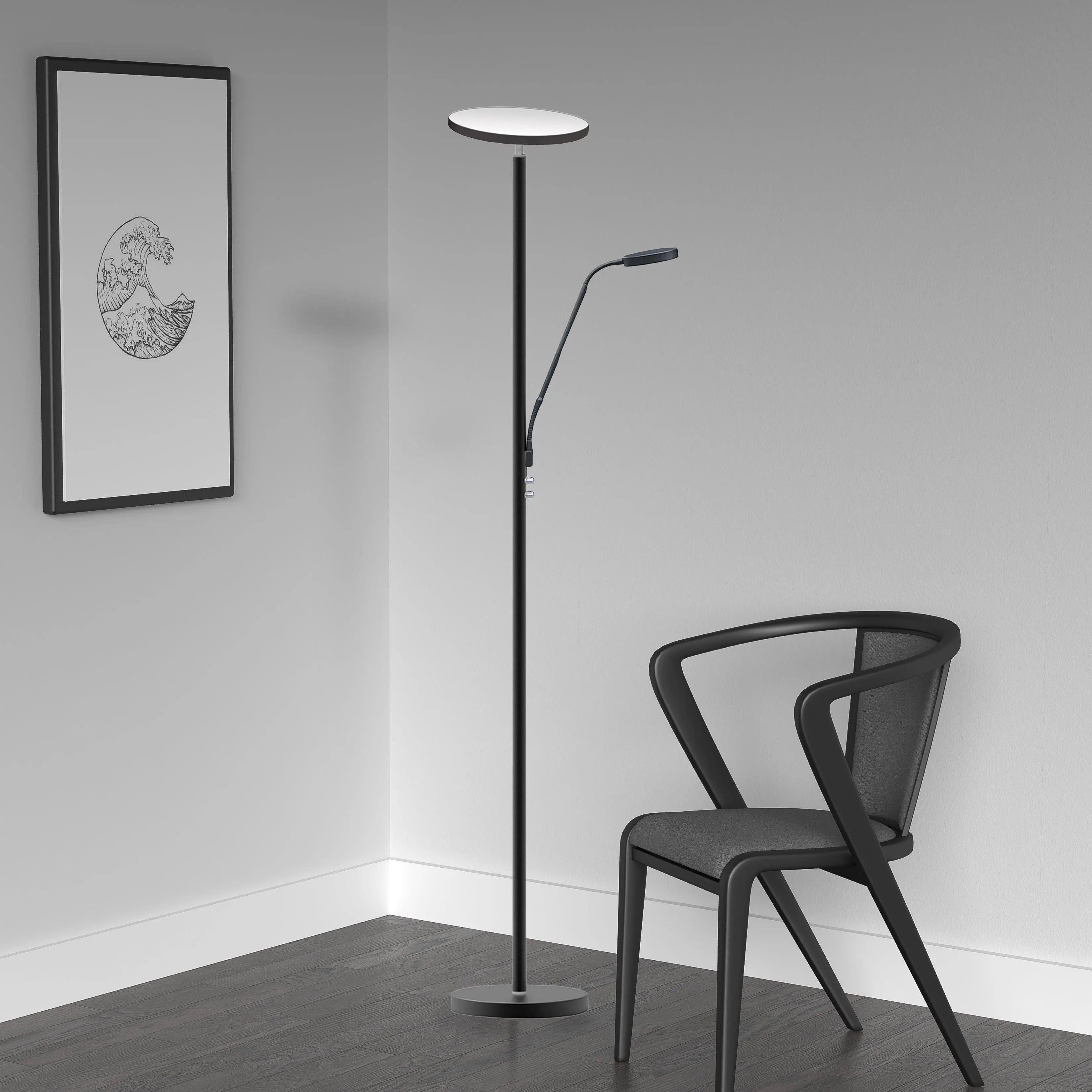 Dainolite - Mother & Son LED Floor Lamp - 801LEDF-SB - Canada Light Shop