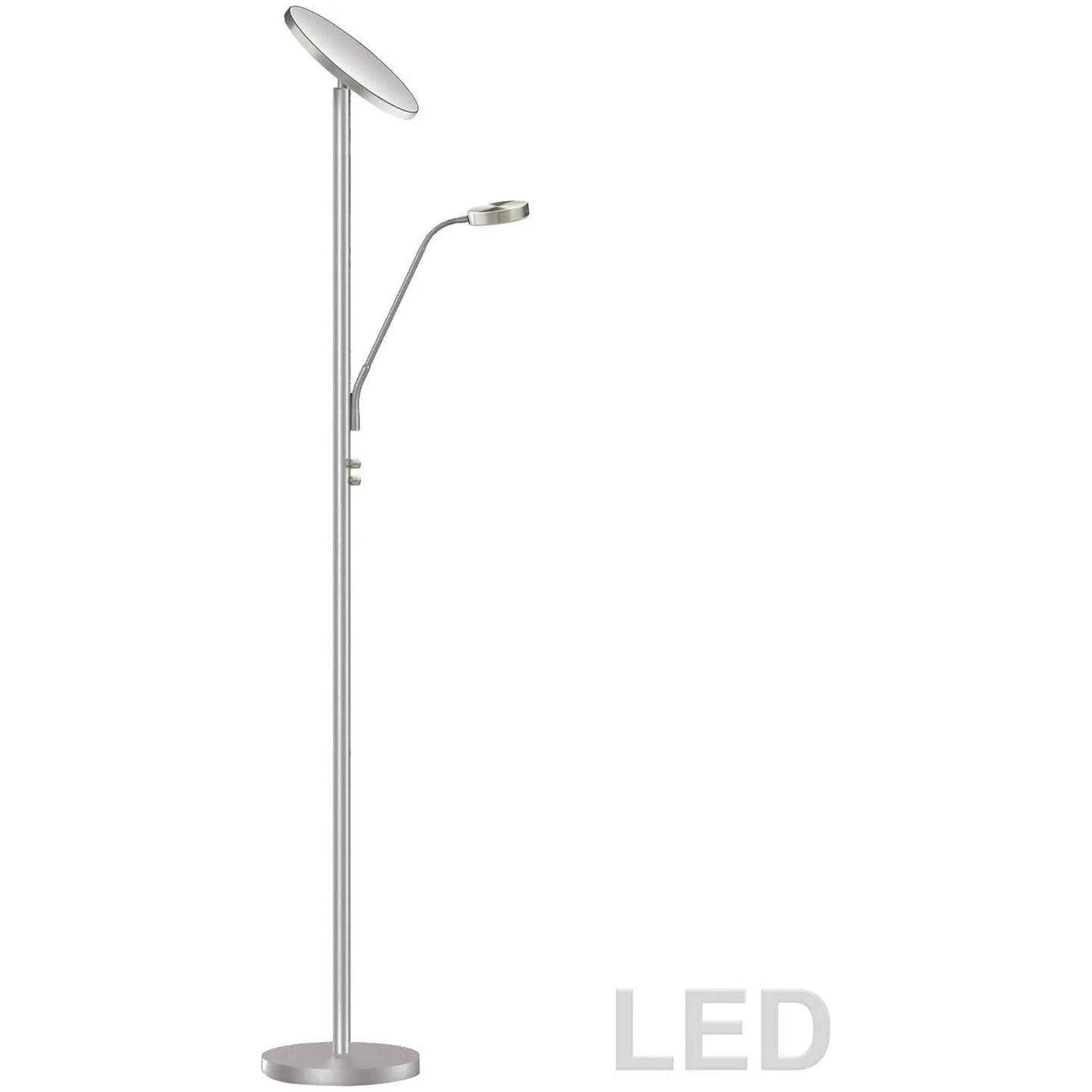 Dainolite - Mother & Son LED Floor Lamp - 801LEDF-SN - Canada Light Shop