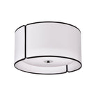 Dainolite - Notched Drum Flush Mount - NDR-153FH-BK-WH - Canada Light Shop