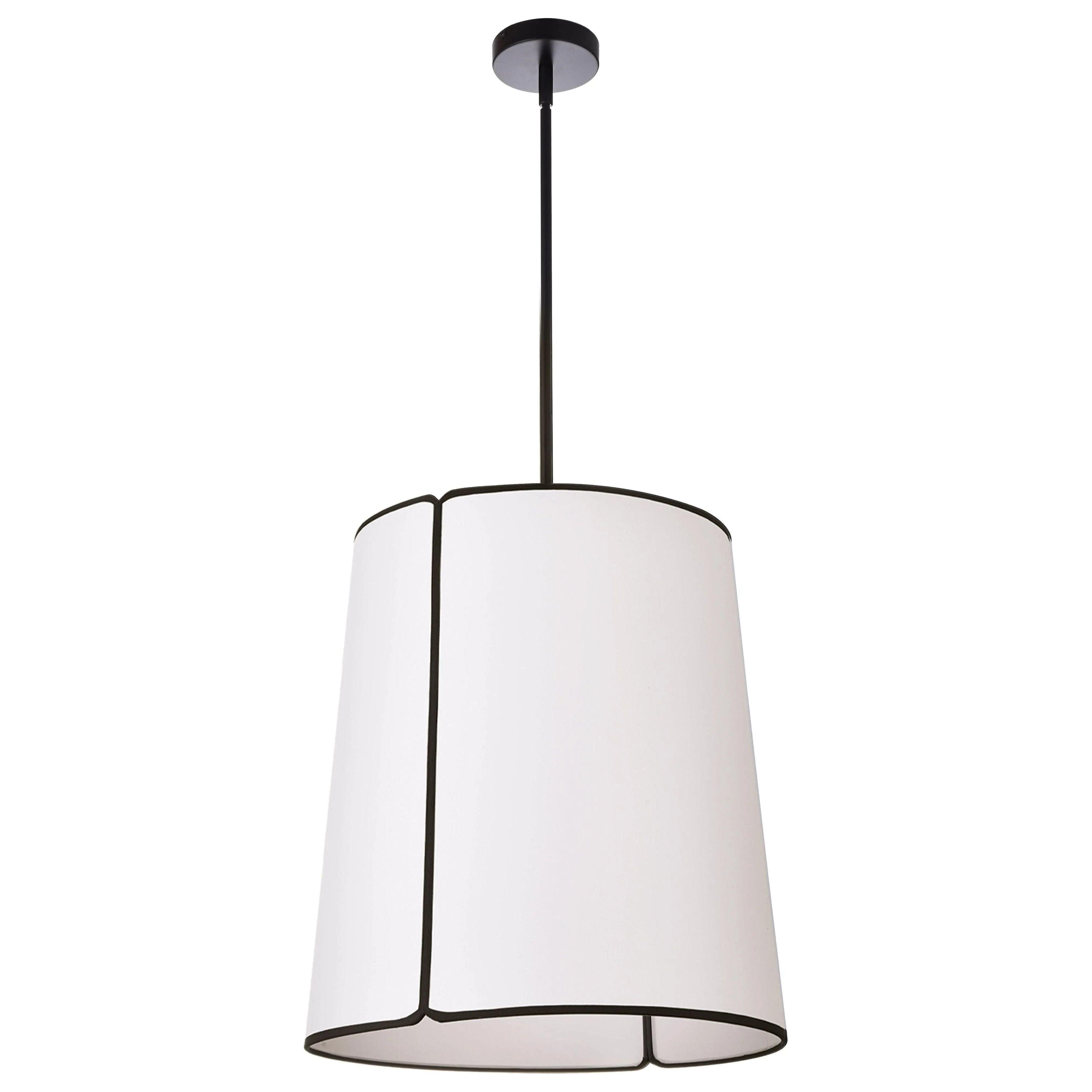 Dainolite - Notched Drum Pendant - NDR-183P-BK-WH - Canada Light Shop