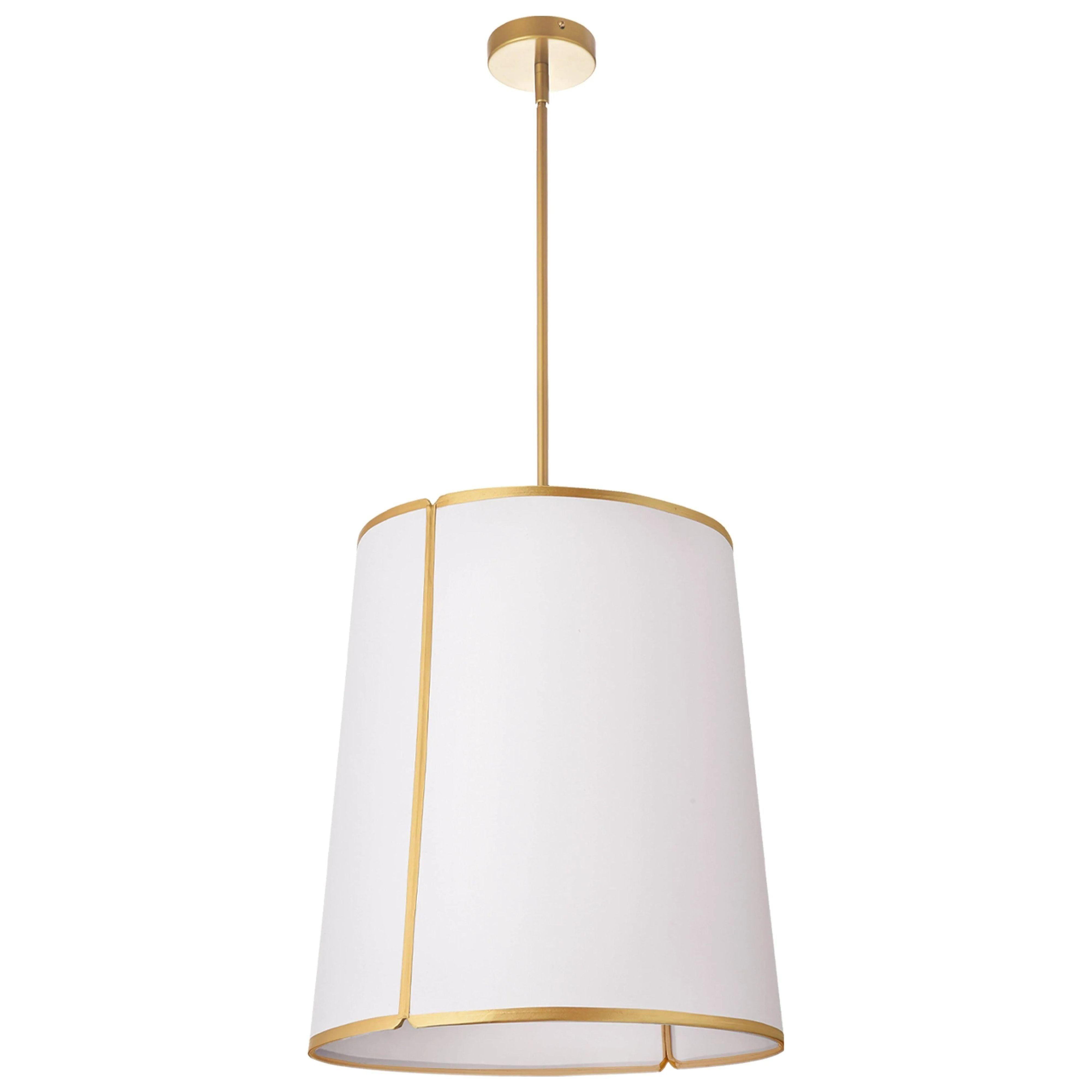 Dainolite - Notched Drum Pendant - NDR-183P-GLD-WH - Canada Light Shop