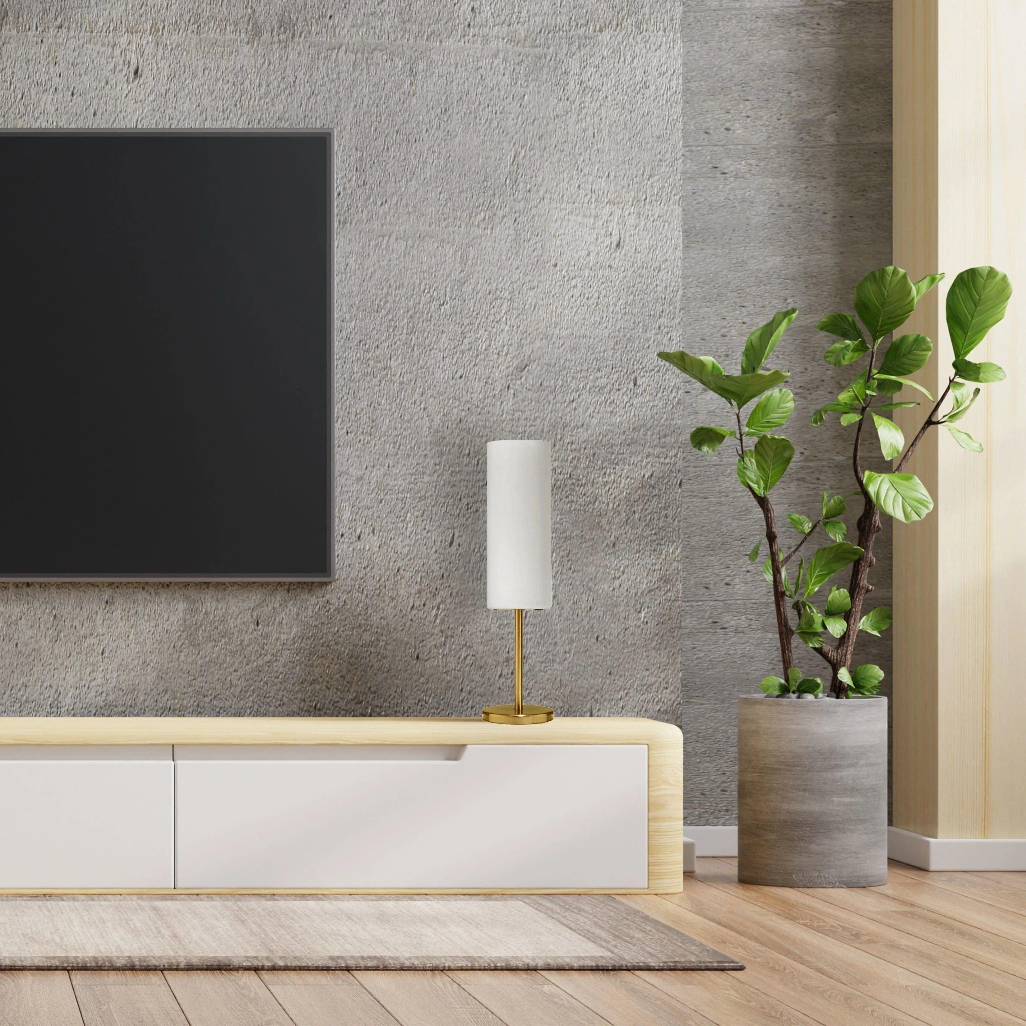 Dainolite - Paza Table Lamp - 83205-AGB-WH - Canada Light Shop