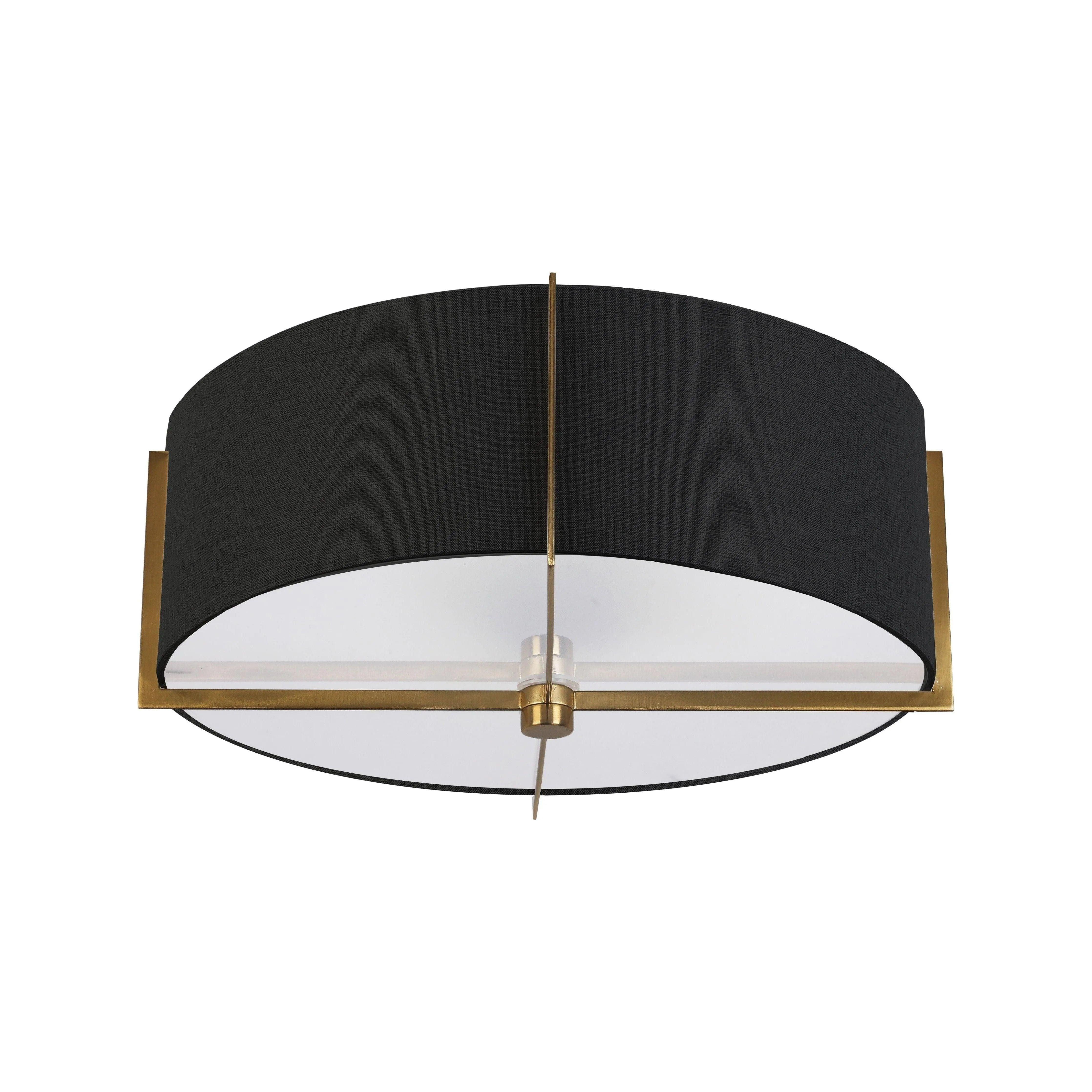 Dainolite - Preston Semi-Flush Mount - PST-153SF-AGB-BK - Canada Light Shop