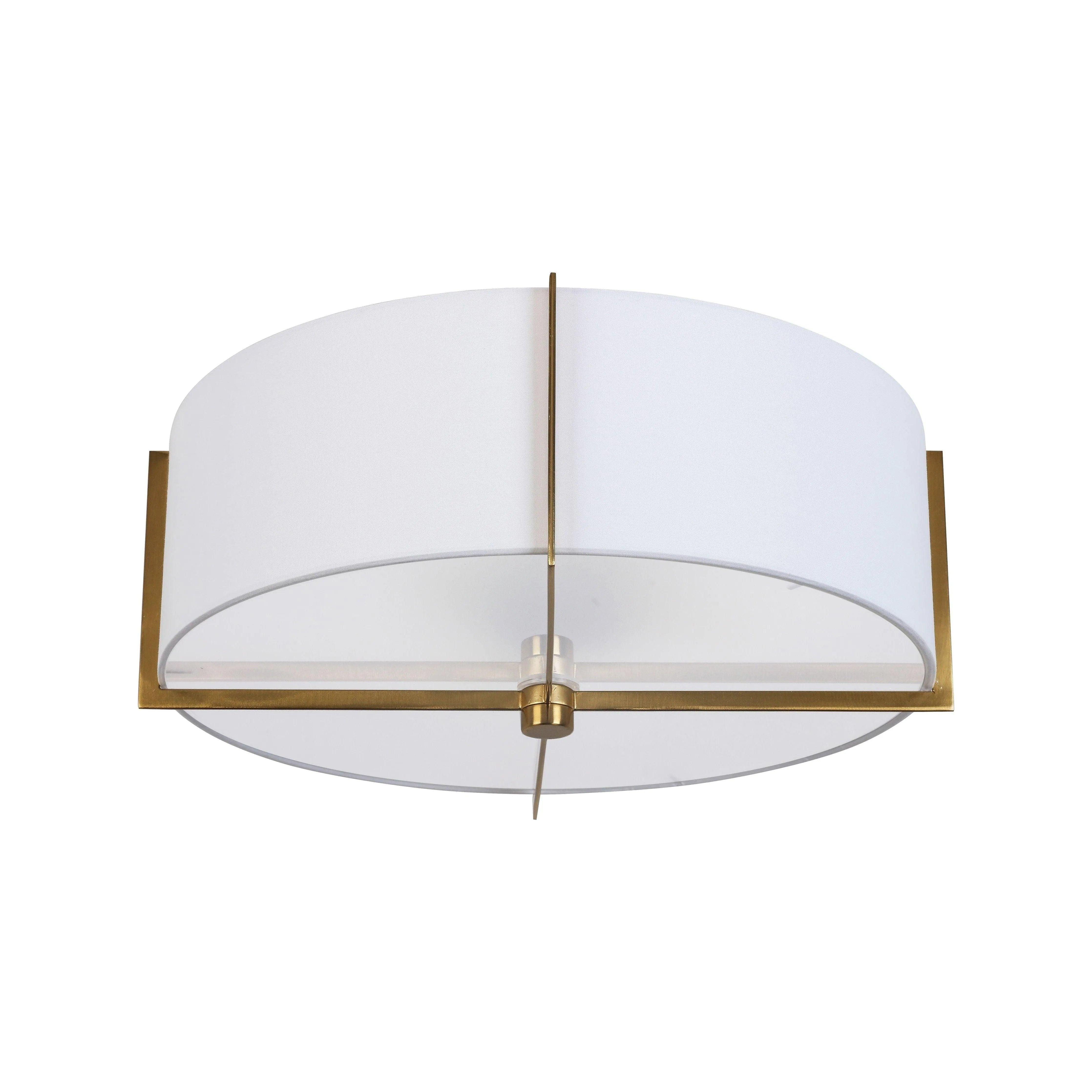 Dainolite - Preston Semi-Flush Mount - PST-153SF-AGB-WH - Canada Light Shop