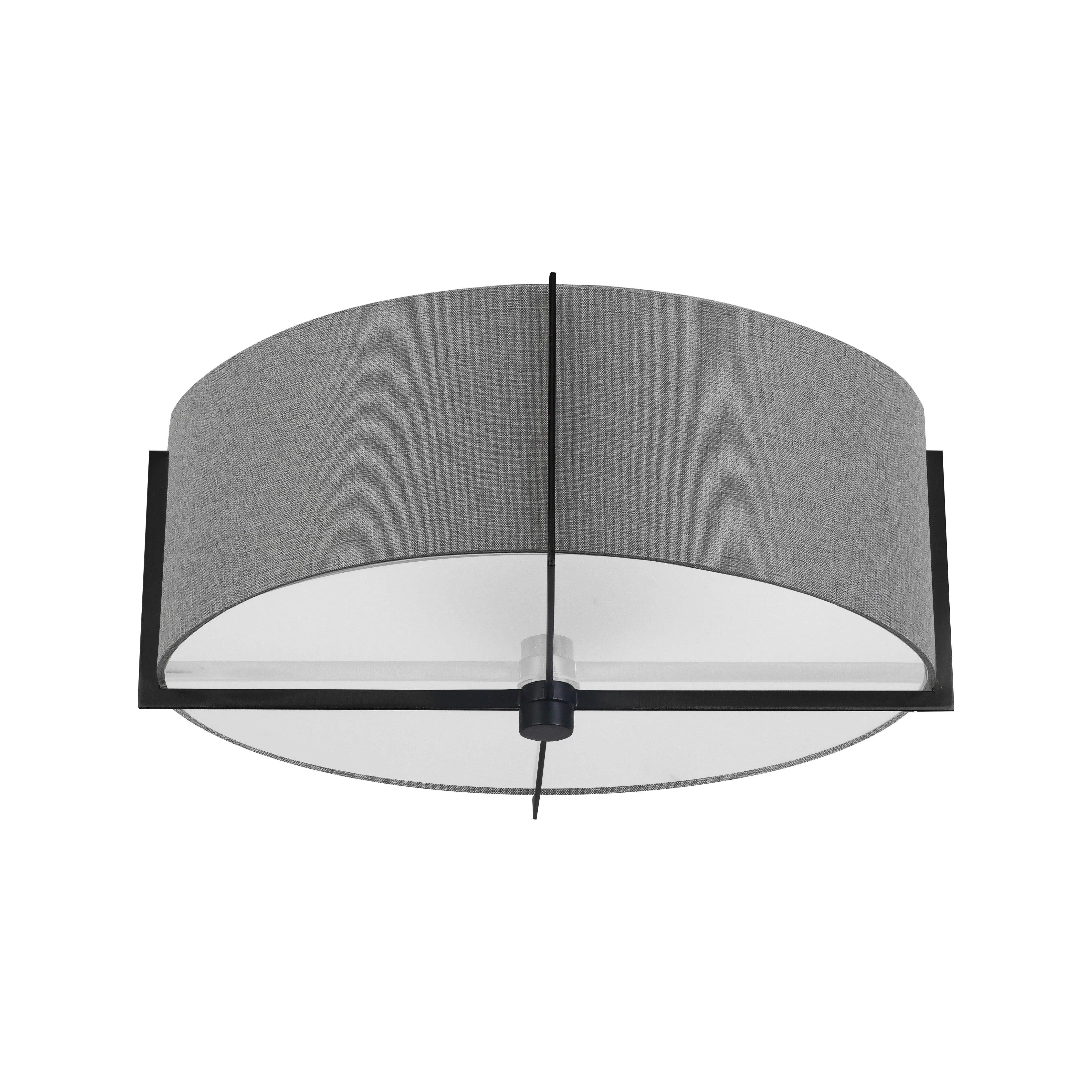 Dainolite - Preston Semi-Flush Mount - PST-153SF-MB-GRY - Canada Light Shop