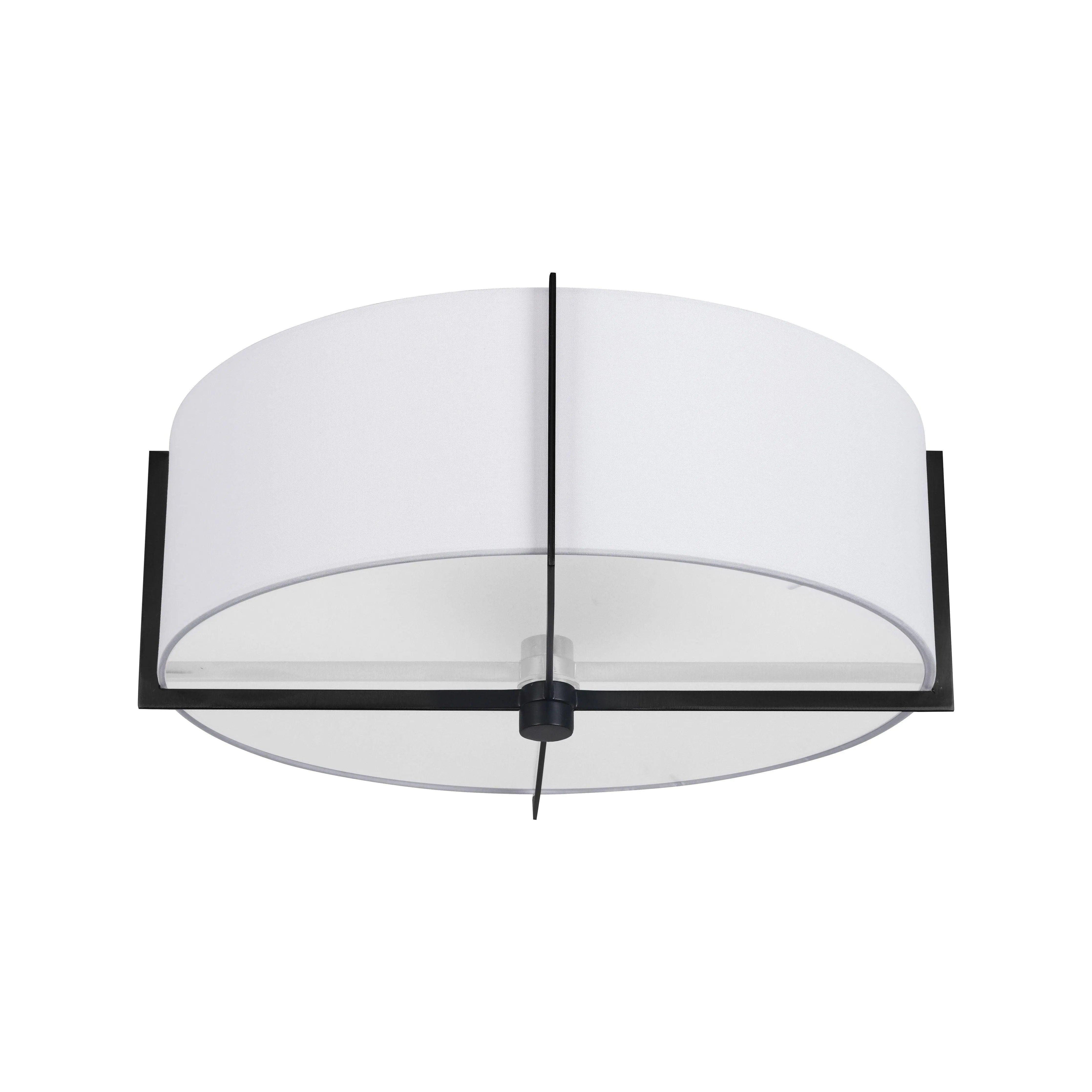 Dainolite - Preston Semi-Flush Mount - PST-153SF-MB-WH - Canada Light Shop