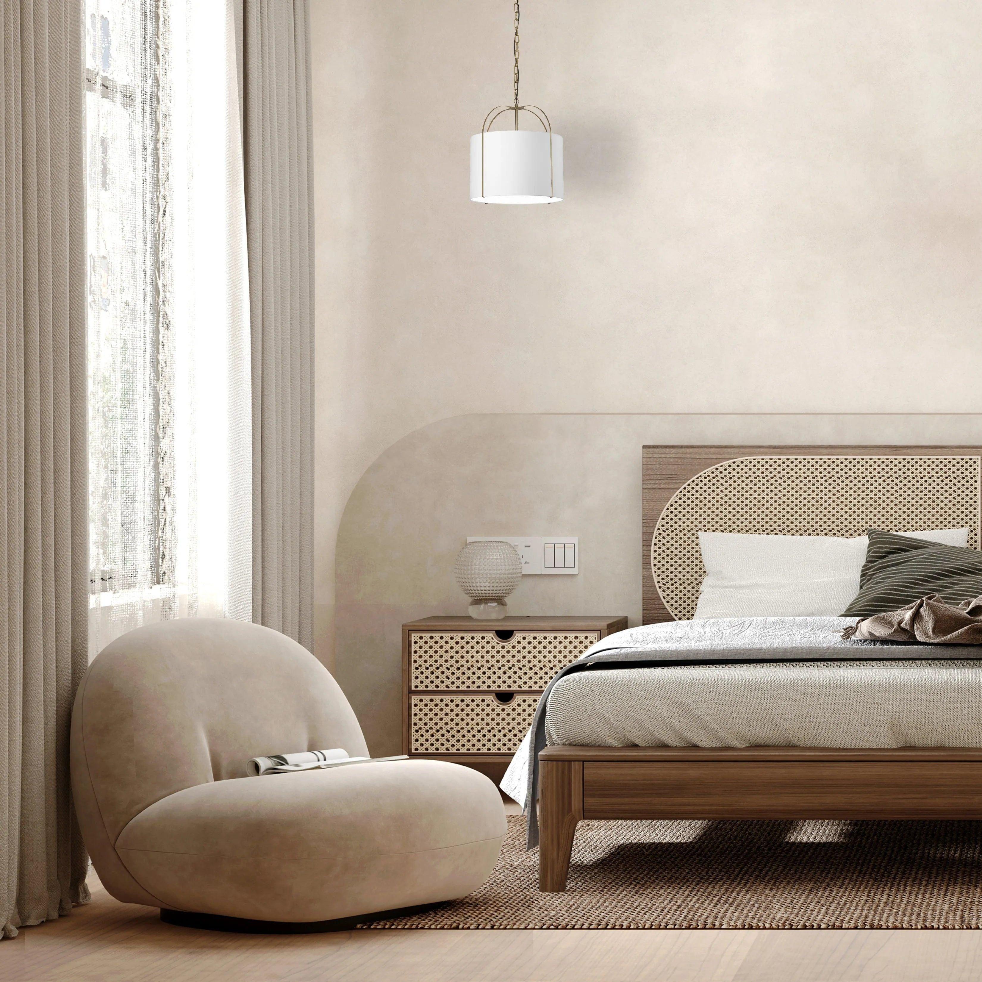 Dainolite - Quincy Pendant - QCY-181P-BK-WH - Canada Light Shop