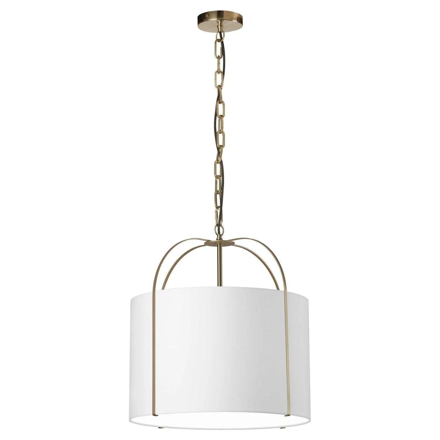 Dainolite - Quincy Pendant - QCY-181P-GLD-WH - Canada Light Shop