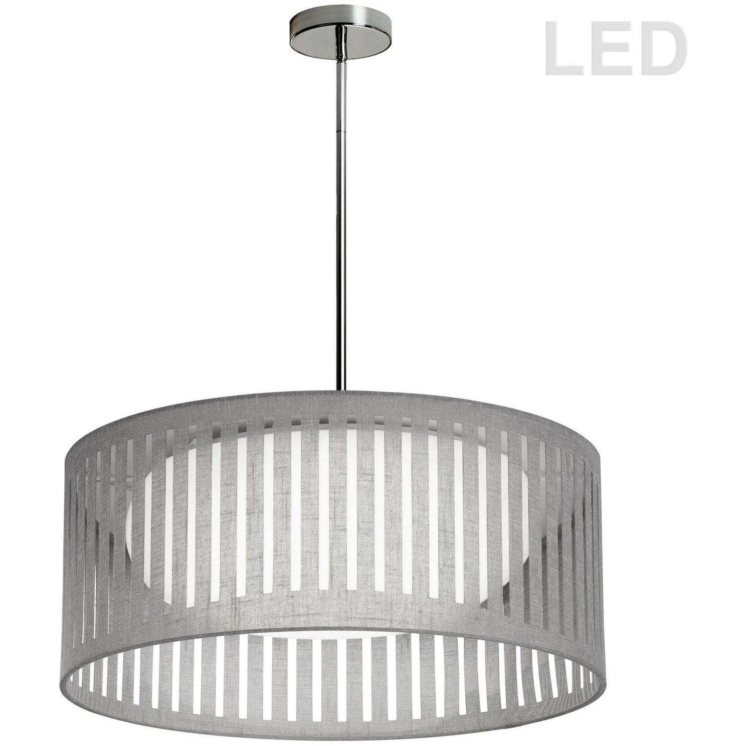 Dainolite - Slit Drum LED Pendant - SDLED-20P-GRY - Canada Light Shop