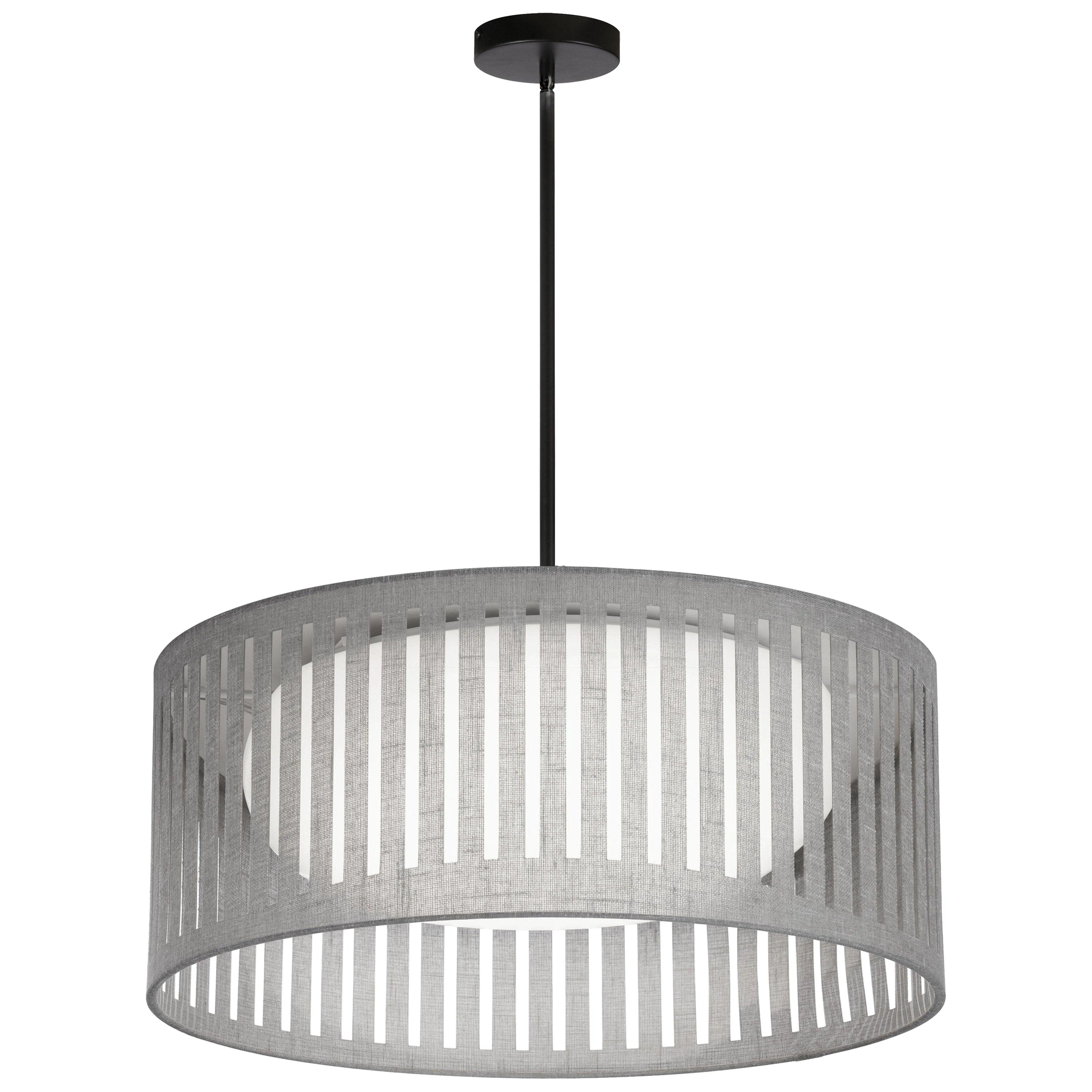 Dainolite - Slit Drum LED Pendant - SDLED-20P-MB-GRY - Canada Light Shop