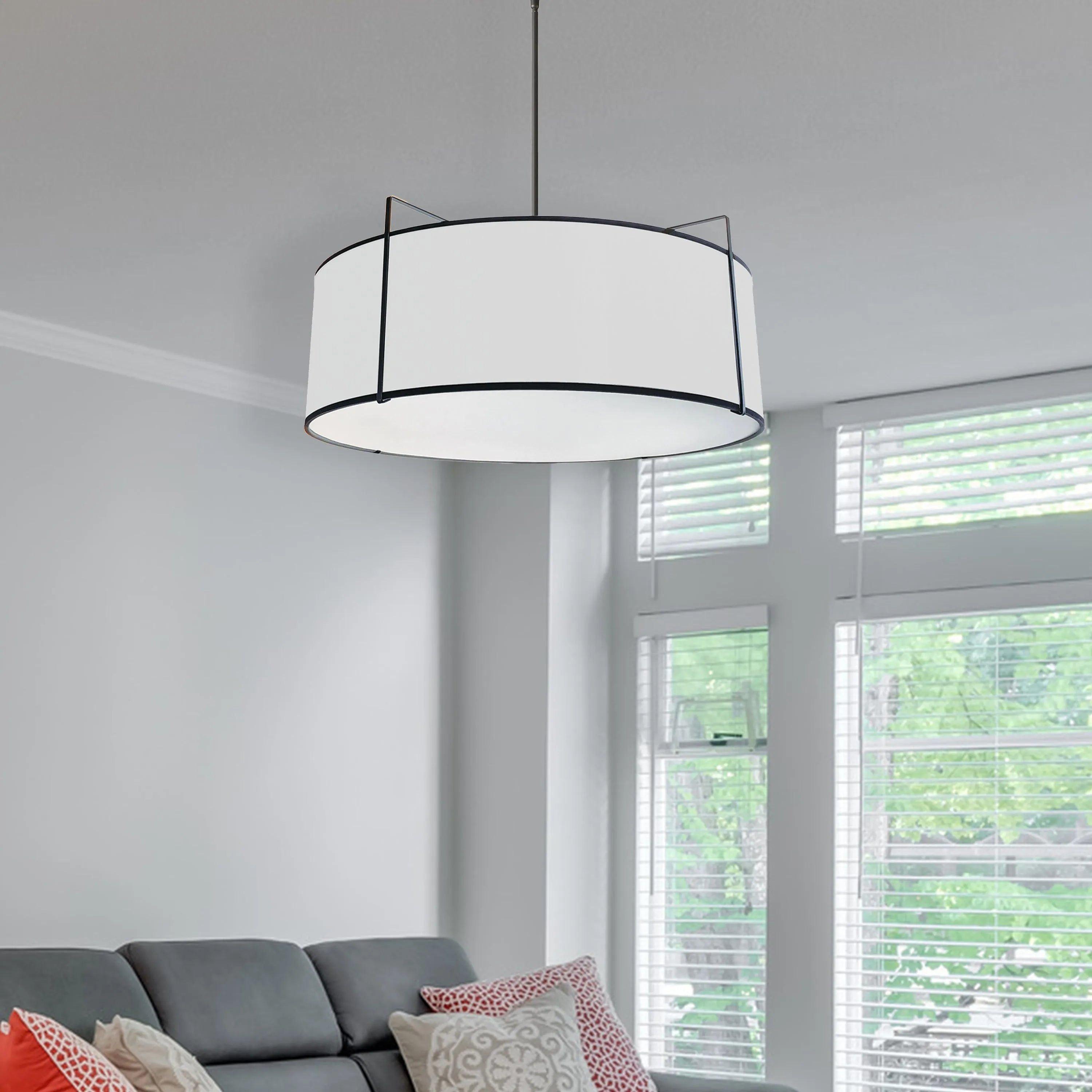 Dainolite - Trapazoid Pendant - TRA-244P-BK-GRY - Canada Light Shop