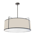 Dainolite - Trapezoid-Drum-Pendant - TRA-244P-BK-CRM - Canada Light Shop