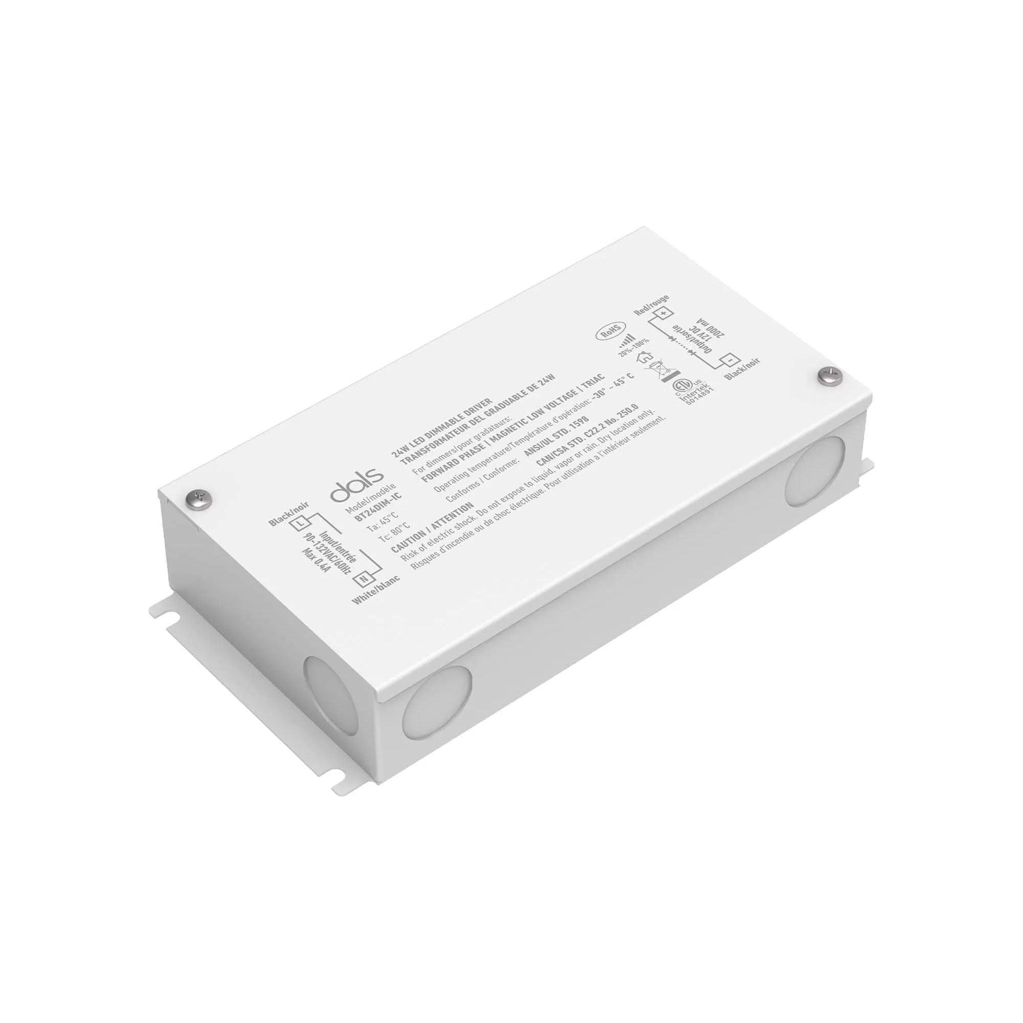 DALS Lighting - BT 12V DC Dimmable LED Hardwire Driver IC Rated - BT24DIM-IC - Canada Light Shop