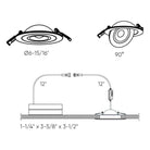 DALS Lighting - FGM 6 Inch 5CCT LED Gimbal Light - FGM6-CC-BK - Canada Light Shop