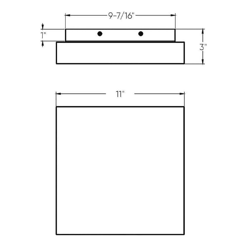 DALS Lighting - FUZ LED Flush Mount - FUZ11-CC-BK - Canada Light Shop