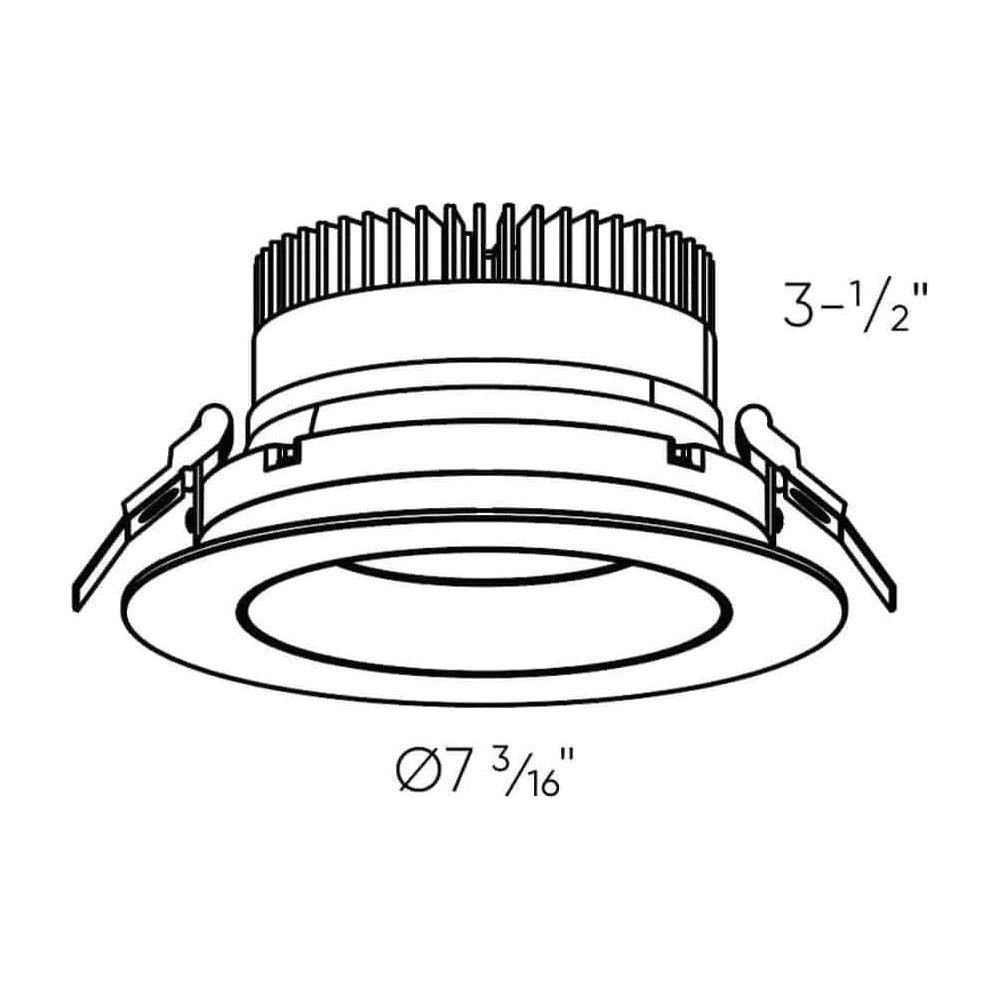 DALS Lighting - GBR 6" Regressed Gimbal Downlight - GBR06-CC-BK - Canada Light Shop