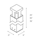 DALS Lighting - LEDPATH003D LED Bollard - LEDPATH003D-BK - Canada Light Shop