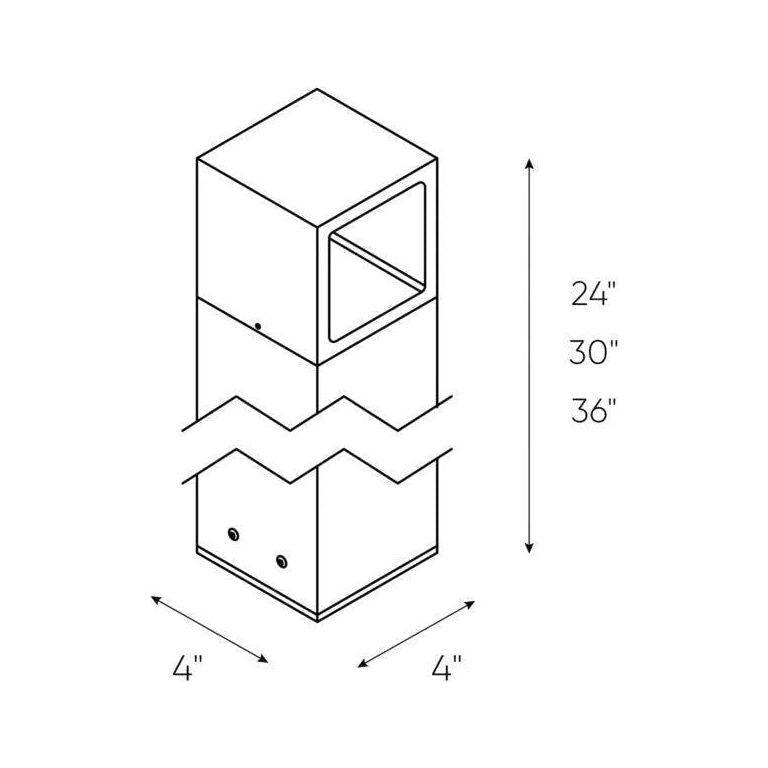 DALS Lighting - LEDPATH004D LED Bollard - LEDPATH004D-BK - Canada Light Shop